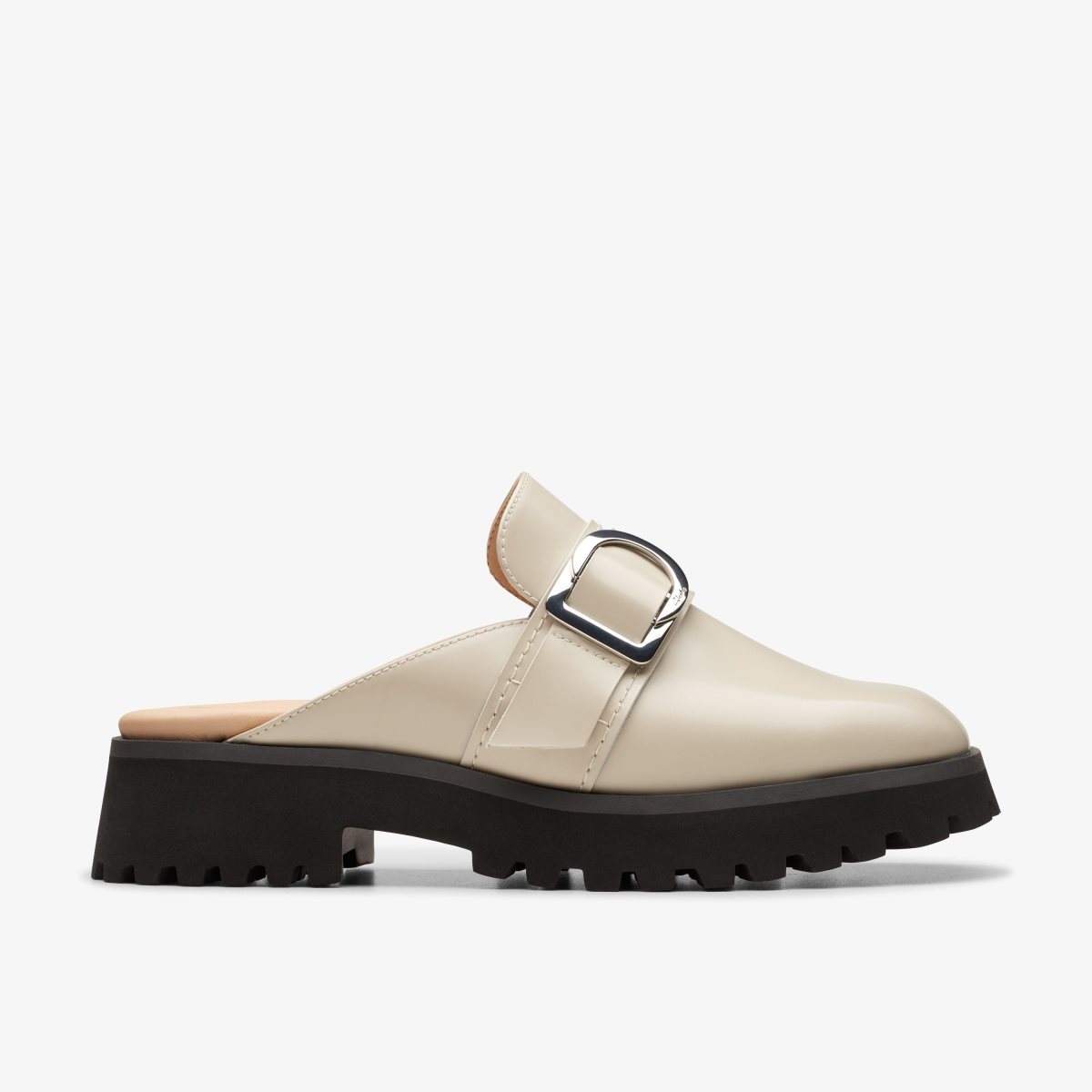 Clarks Stayso Free Ivory Leather Træsko Dame Hvide | JEOFK-7532