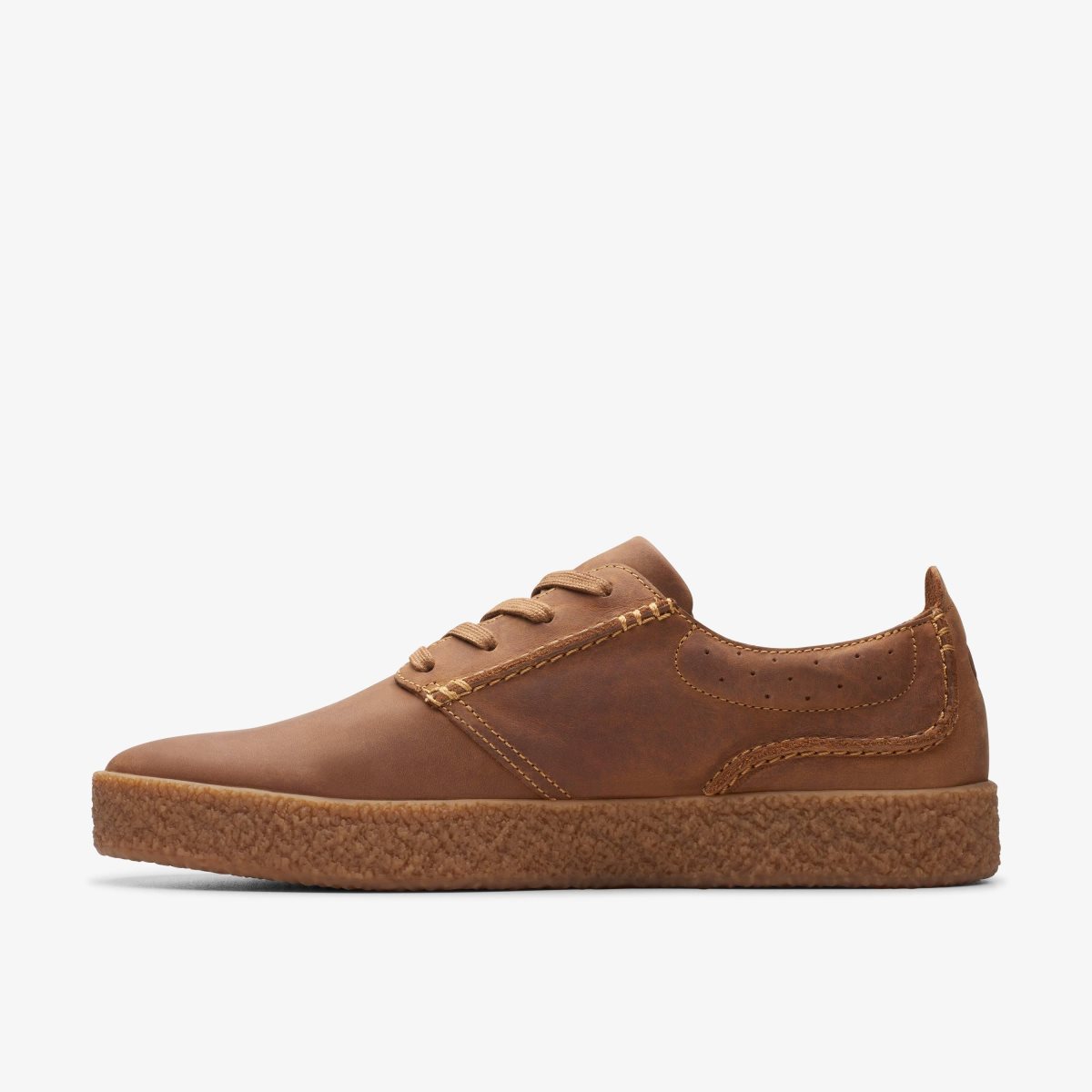 Clarks Streethill Lace Dark Tan Leather Sneakers Herre Mørkebrune | SGBDU-7561