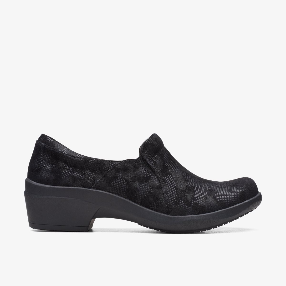 Clarks Talene Pace Black Interest Slip Ons Dame Sort | UQMFP-6872