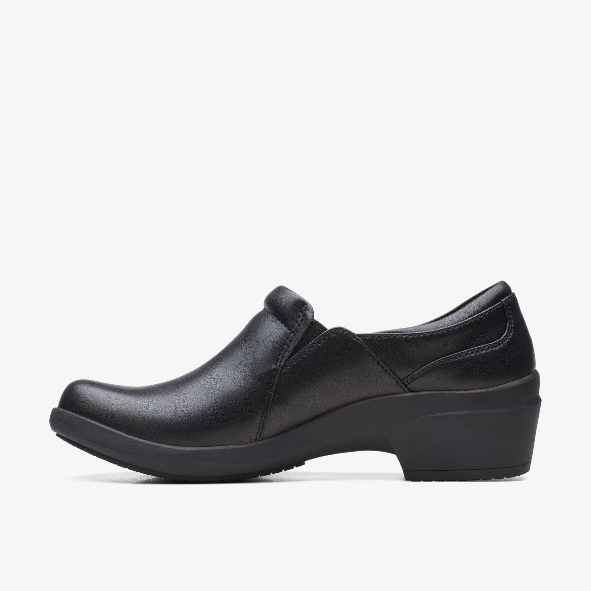 Clarks Talene Pace Black Leather Træsko Dame Sort | MCKFR-6241