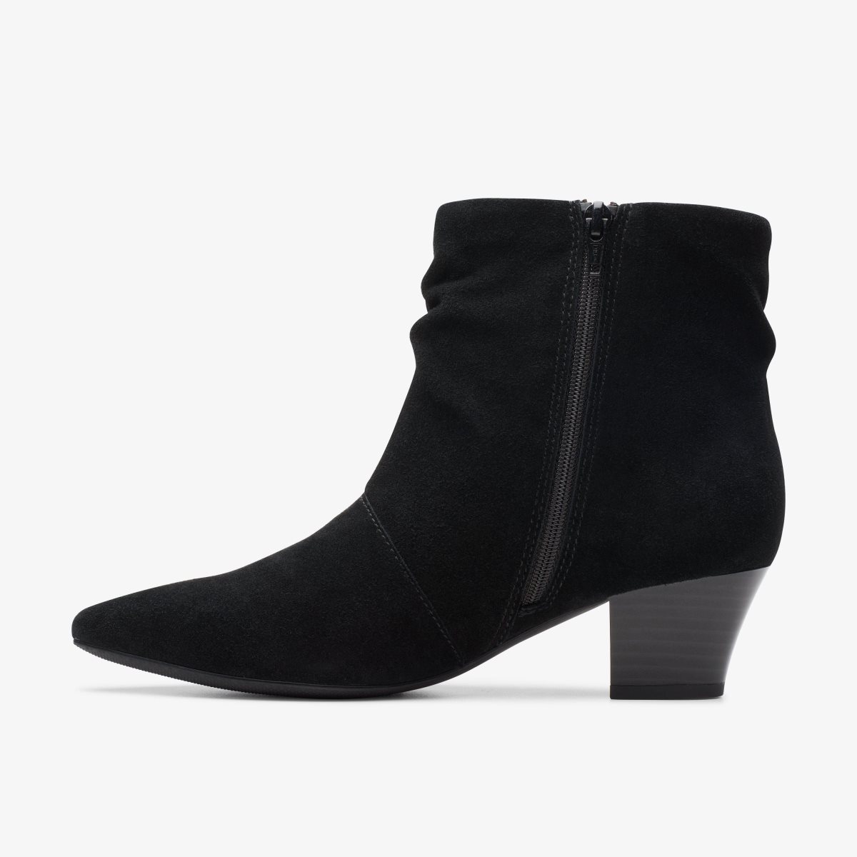 Clarks Teresa Skip Black Suede Støvler Dame Sort | OCFVP-7302