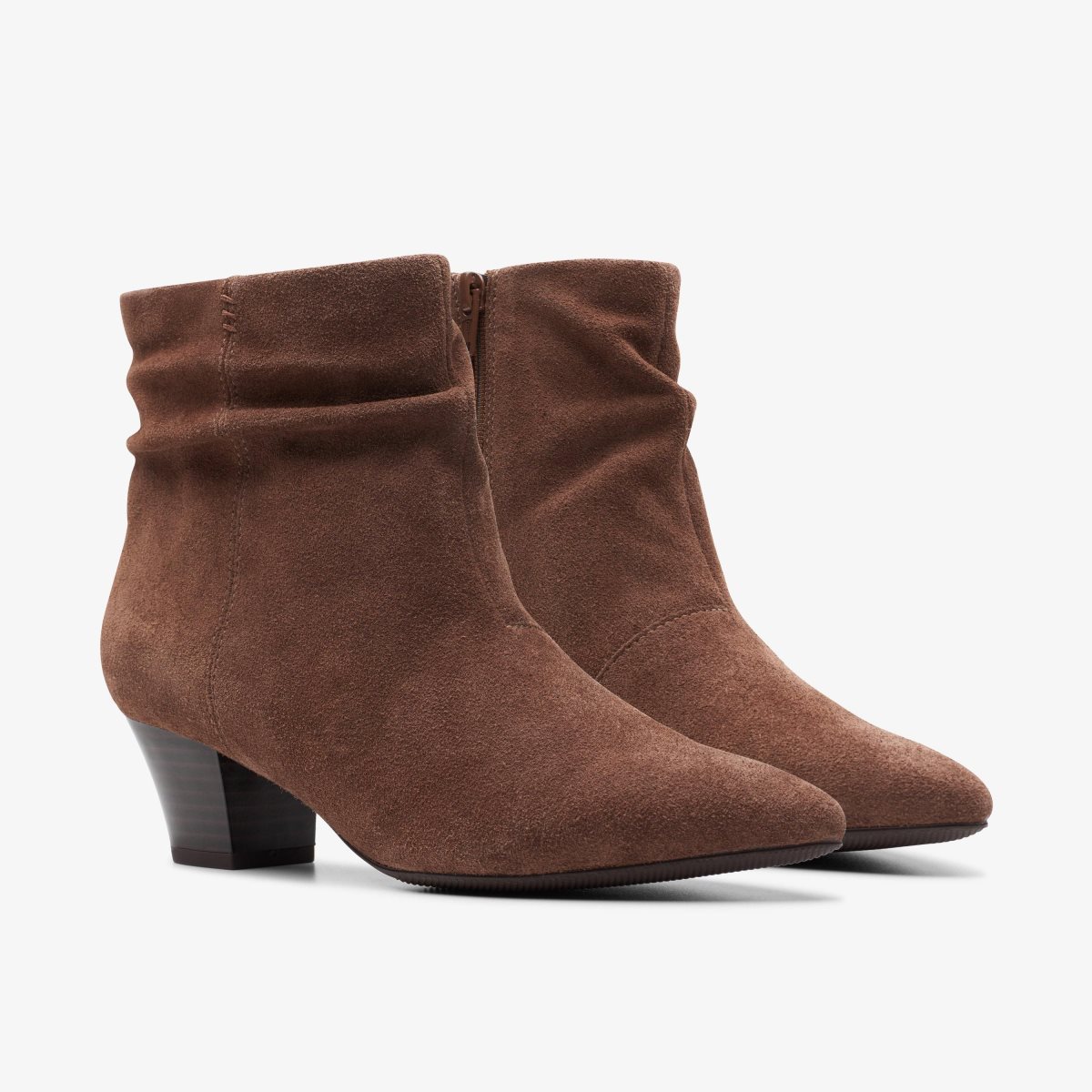 Clarks Teresa Skip Taupe Suede Støvler Dame Grå Brune | PIROL-0651