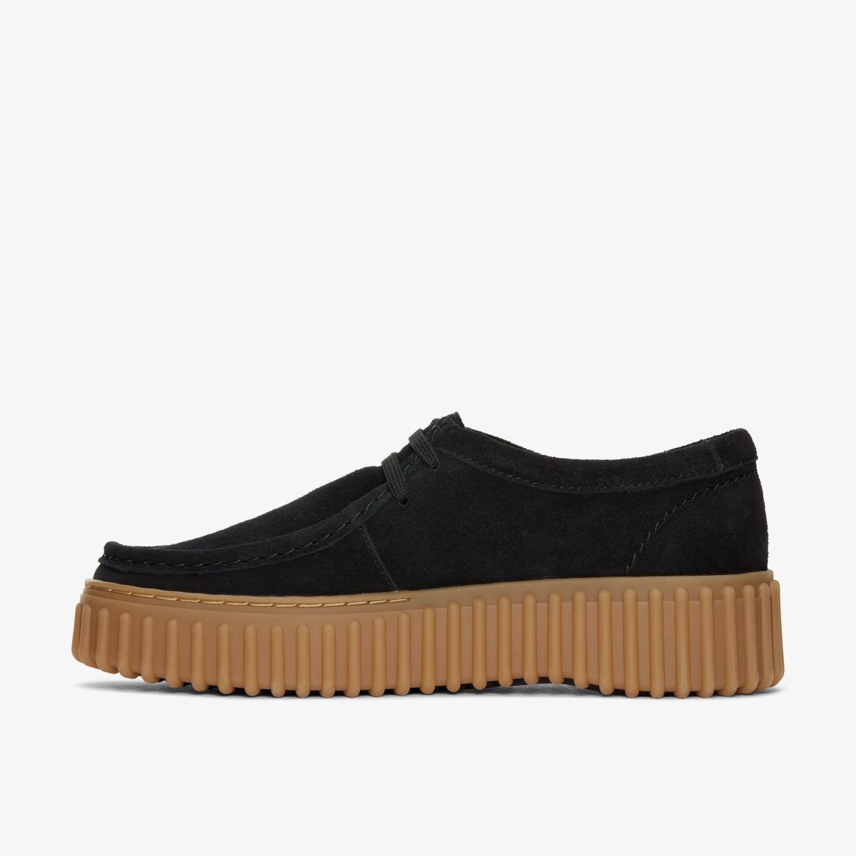 Clarks Torhill Bee Black Suede Platform Sko Dame Sort | VIZRY-8062