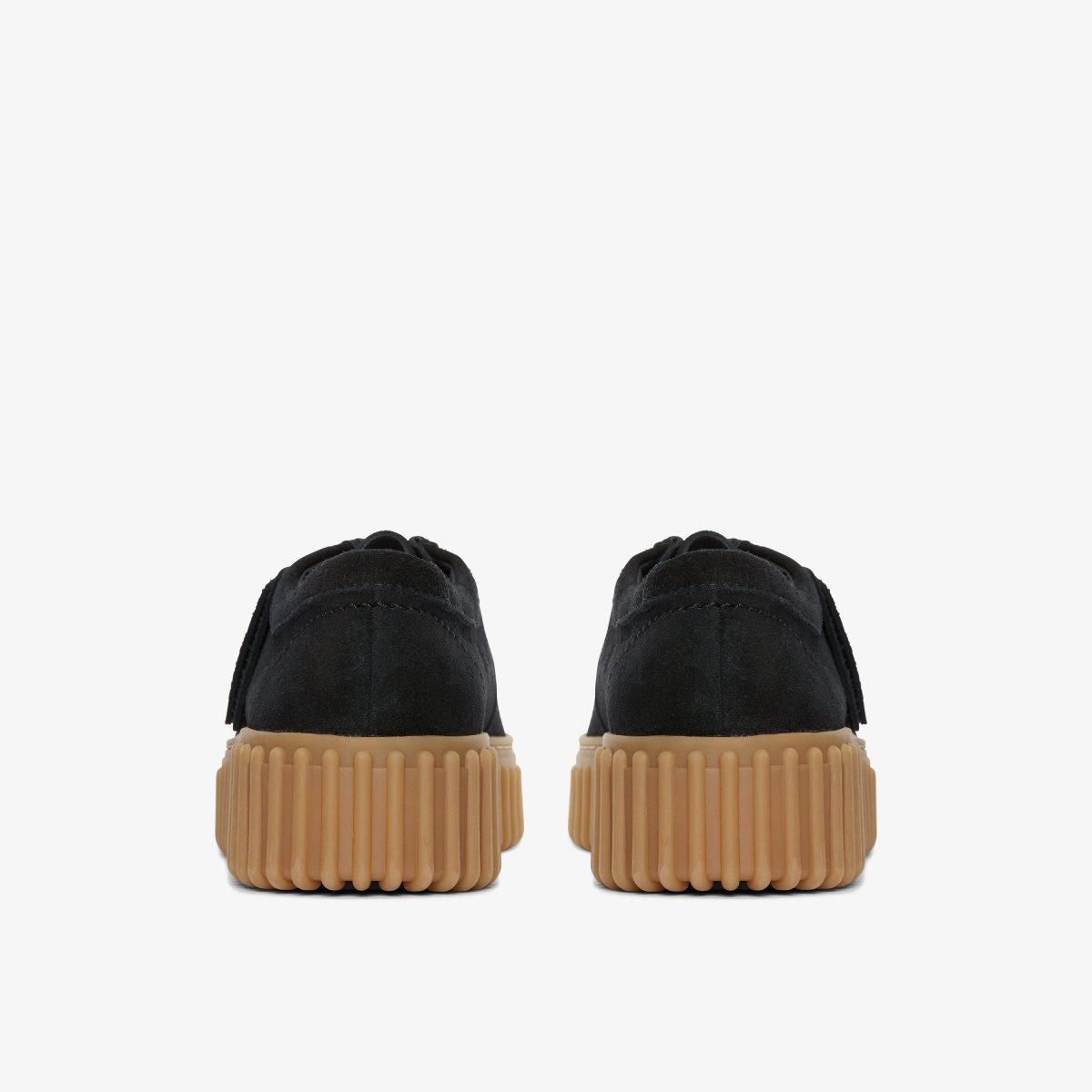 Clarks Torhill Bee Black Suede Platform Sko Dame Sort | VIZRY-8062