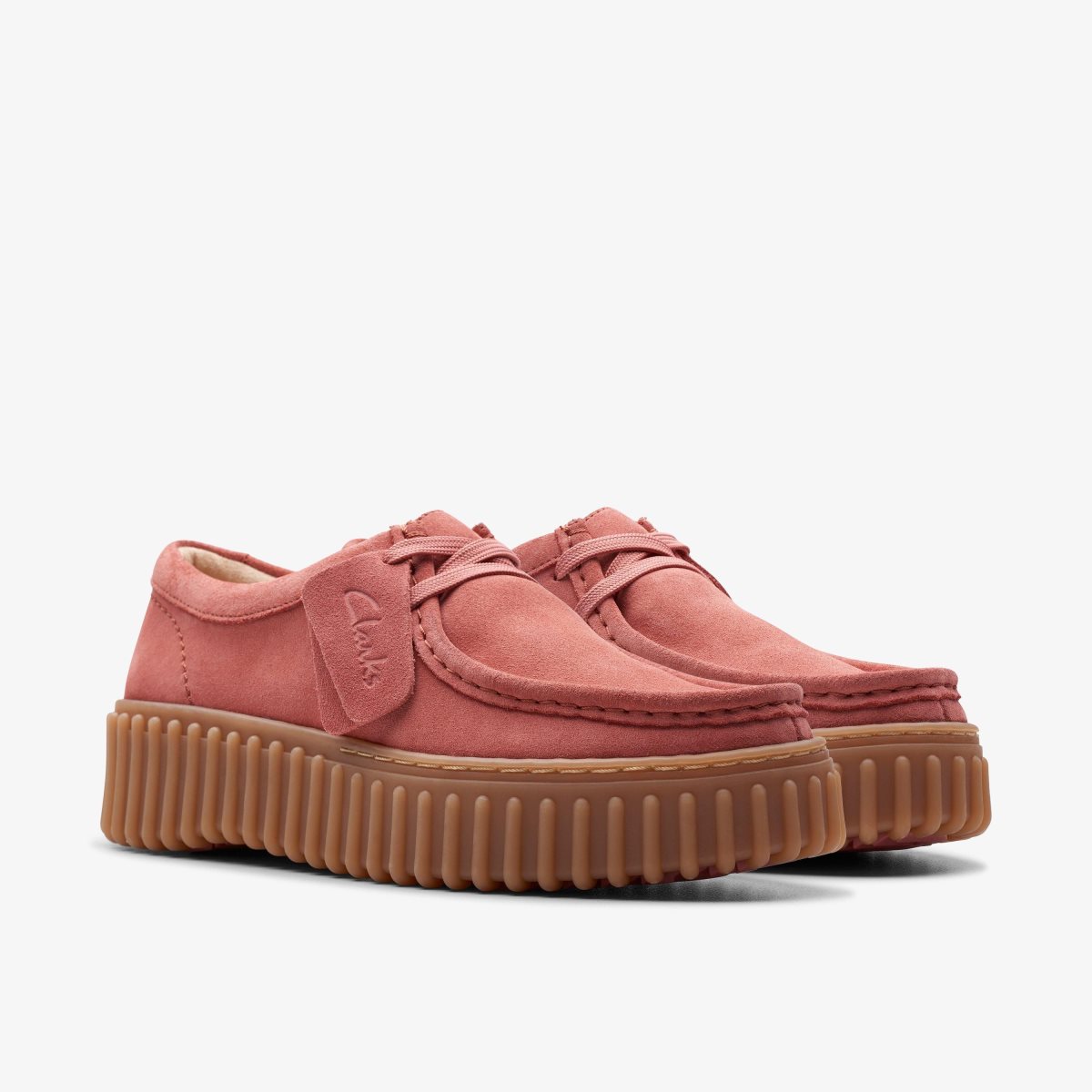 Clarks Torhill Bee Dusty Rose Suede Platform Sko Dame Lyserød | BFGOD-3046