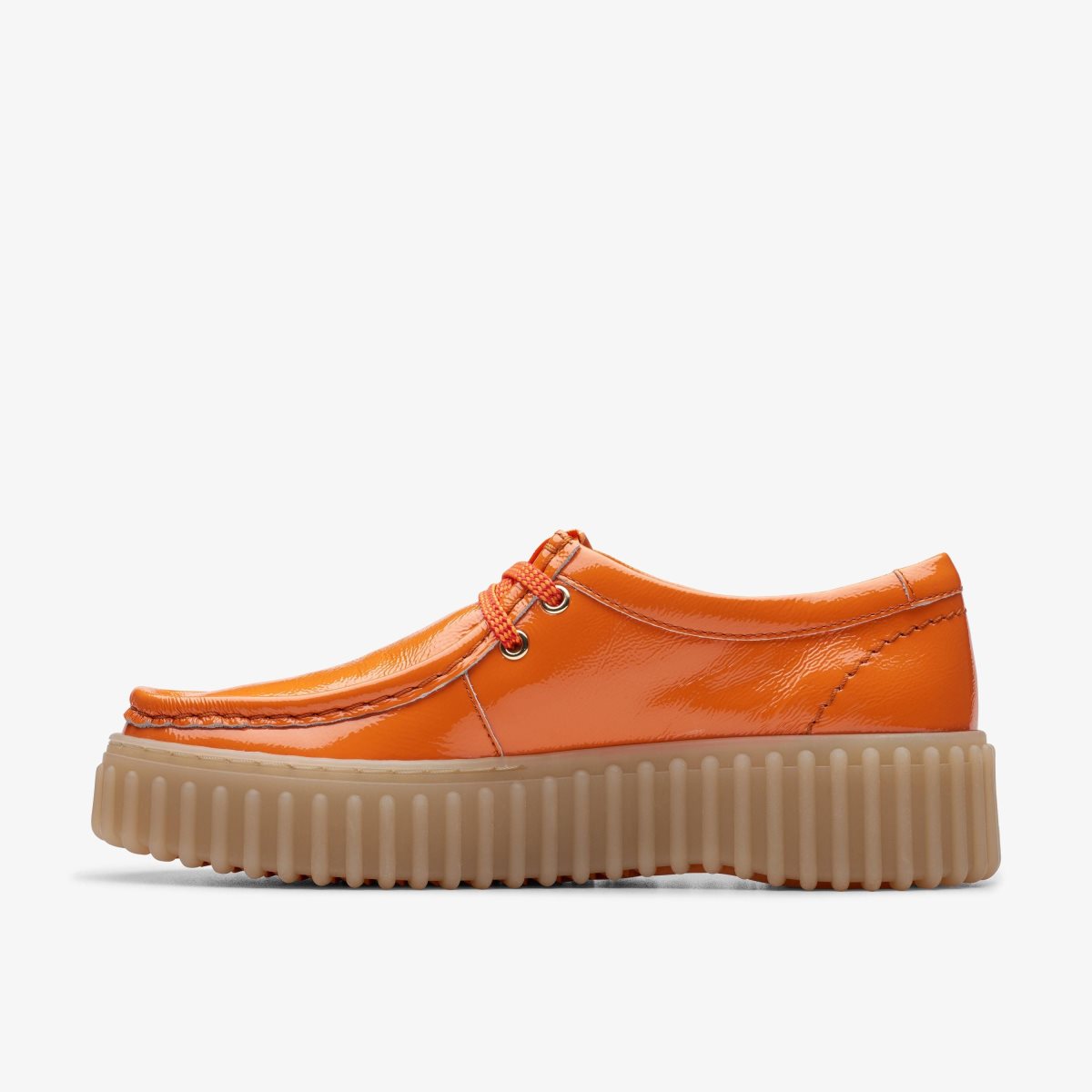 Clarks Torhill Bee Orange Patent Platform Sko Dame Orange | JZLGX-3109