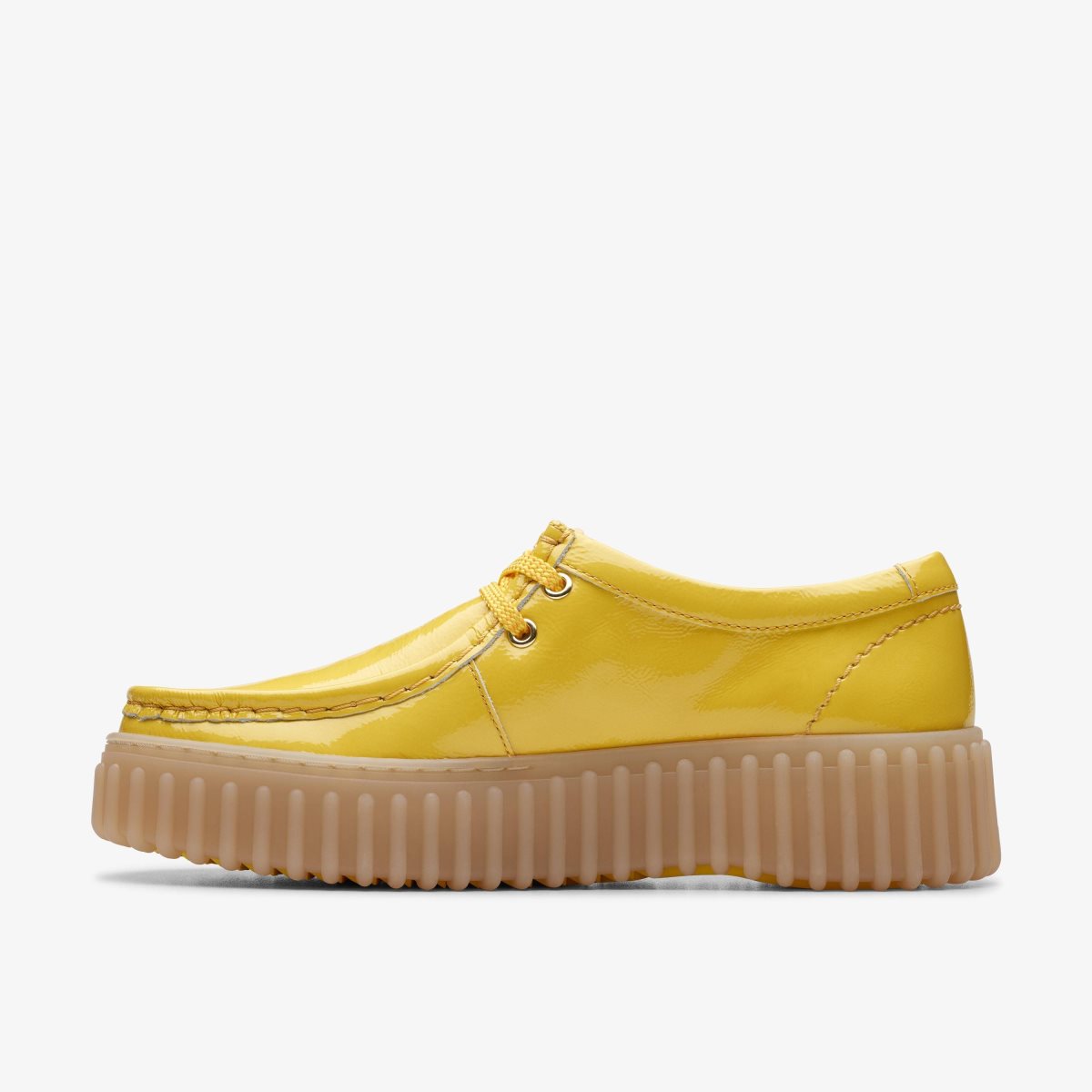 Clarks Torhill Bee Yellow Patent Platform Sko Dame Gul | NDQBG-6475