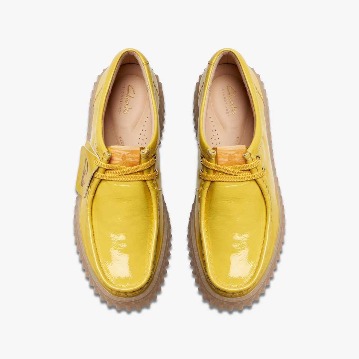 Clarks Torhill Bee Yellow Patent Platform Sko Dame Gul | NDQBG-6475