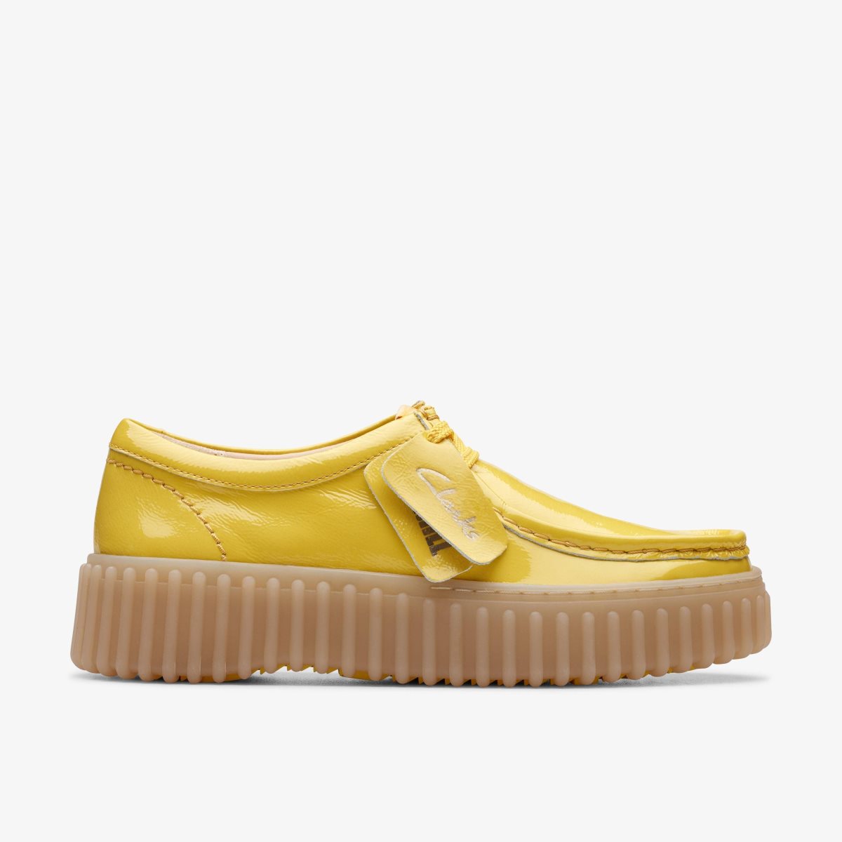 Clarks Torhill Bee Yellow Patent Platform Sko Dame Gul | NDQBG-6475