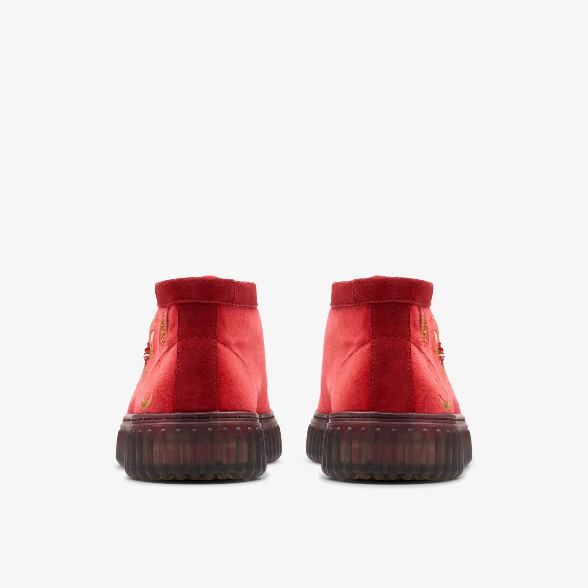 Clarks Torhill Hi Red Velvet Støvler Herre Rød | RSJOC-7314