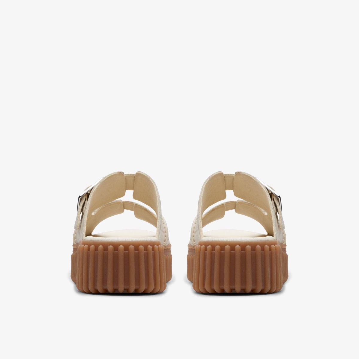 Clarks Torhill Slide Cream Interest Platform Sko Dame Hvide | EROTP-0694