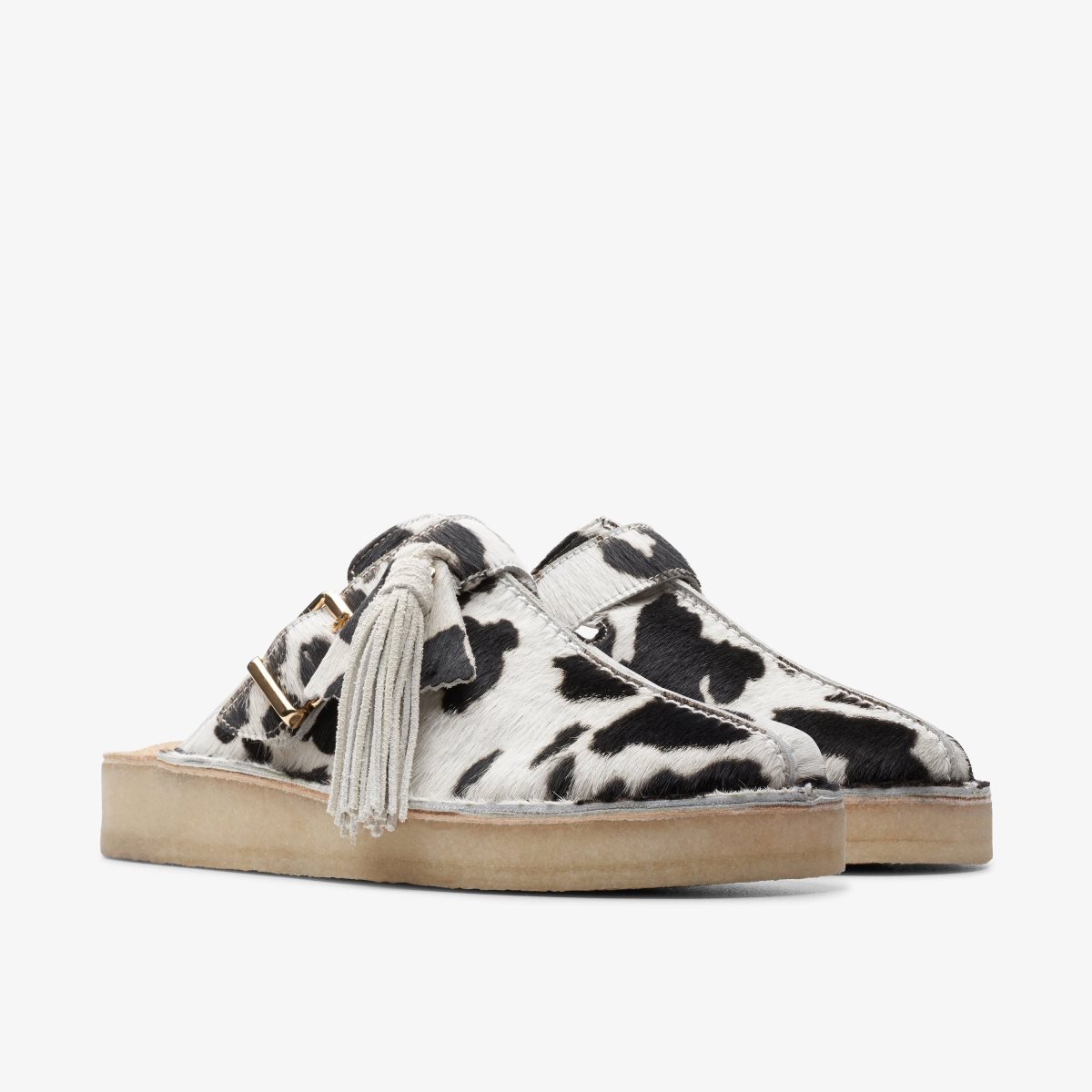 Clarks Trek Mule Cow Print HairOn Træsko Dame Cow Print HairOn | BDHEG-4275