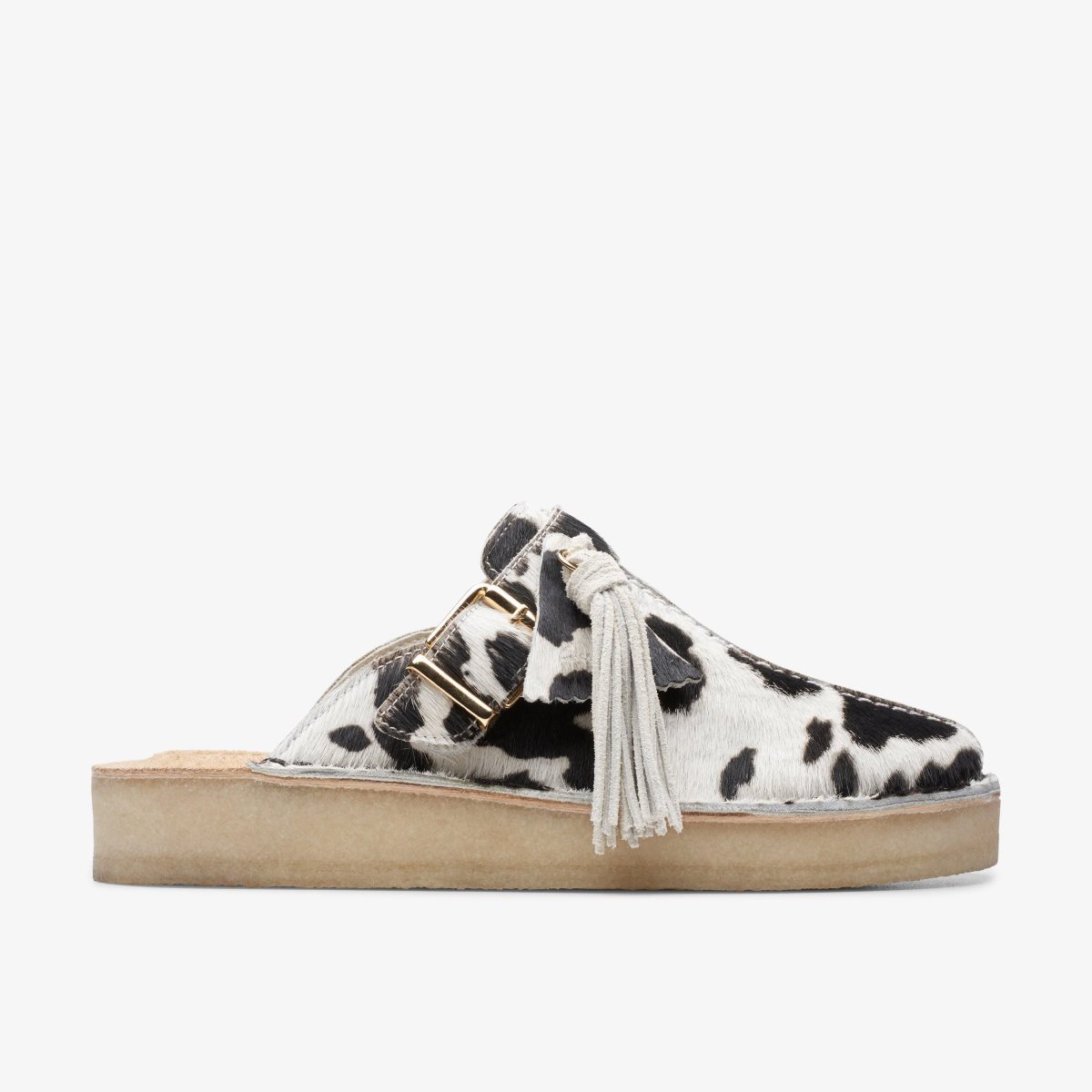 Clarks Trek Mule Cow Print HairOn Træsko Dame Cow Print HairOn | BDHEG-4275