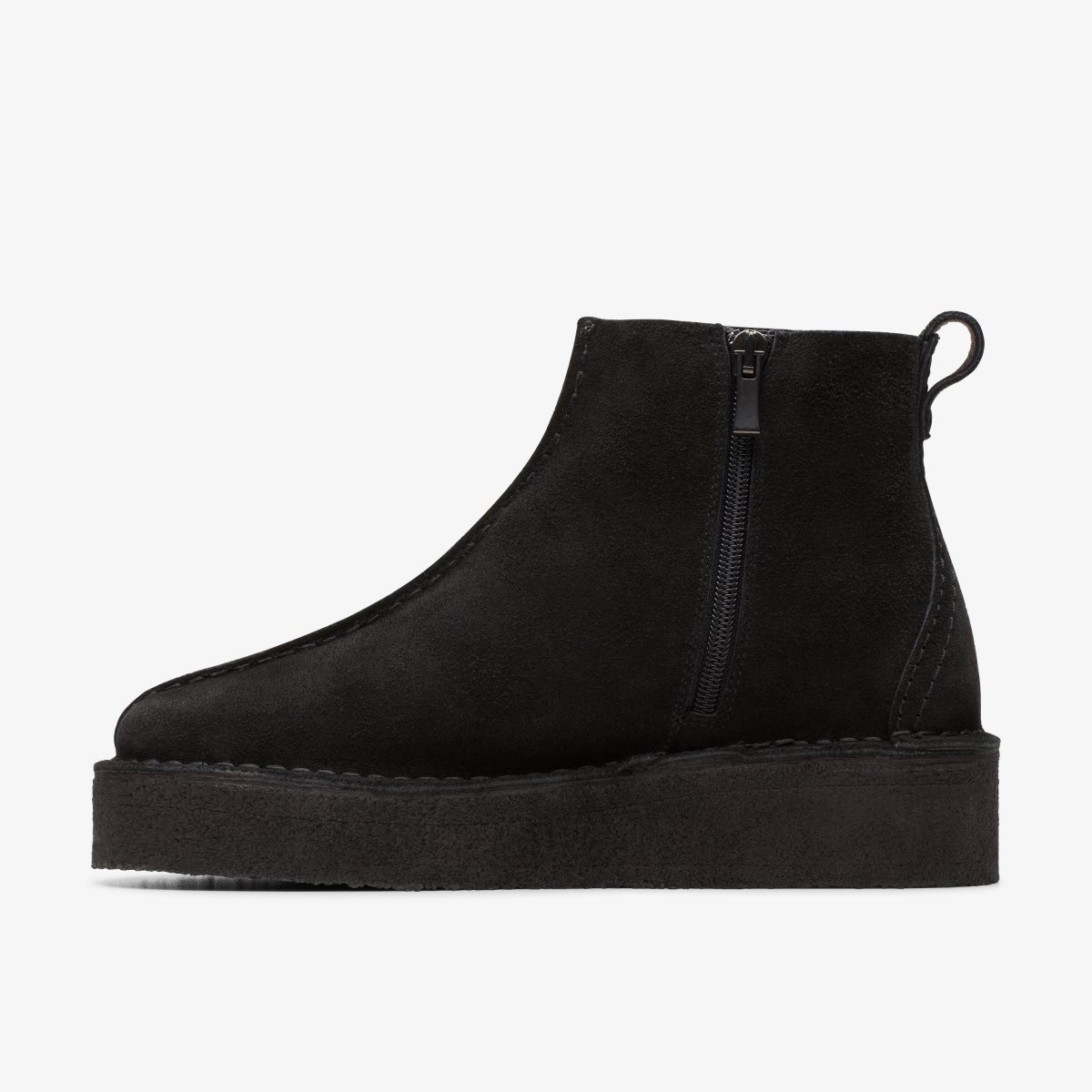 Clarks Trek Wedge Boot Black Suede Støvler Dame Sort | KYHTG-2531