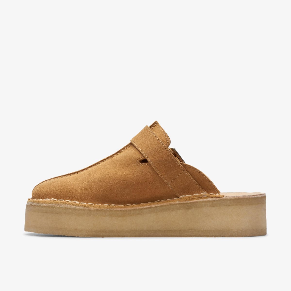 Clarks Trek Wedge Mule Mid Tan Suede Træsko Dame Brune | JSTYE-3820