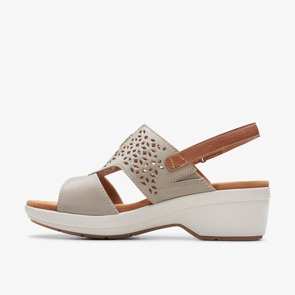 Clarks Tuleah Sun Stone Leather Sandaler Dame Grå | CULXH-3609