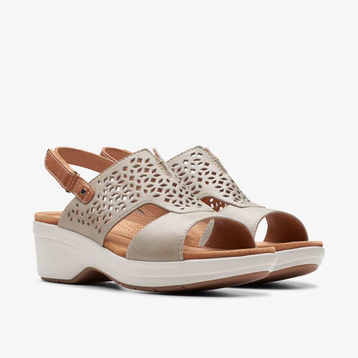 Clarks Tuleah Sun Stone Leather Sandaler Dame Grå | CULXH-3609