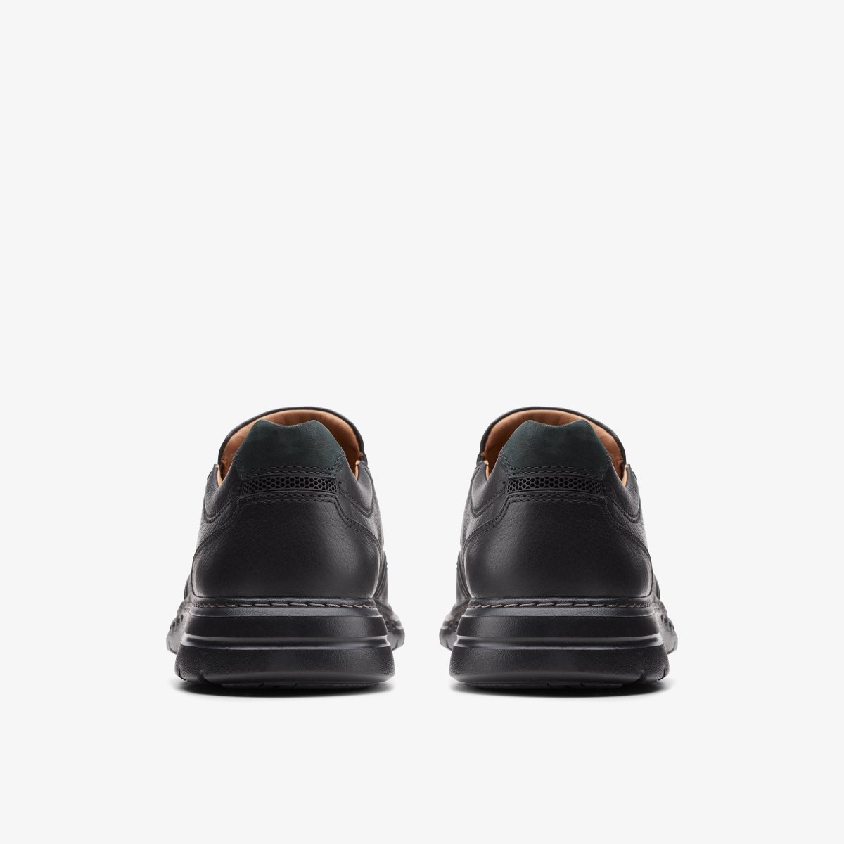 Clarks Un Brawley Step Black Leather Pæne Sko Herre Sort | AEZLS-7028