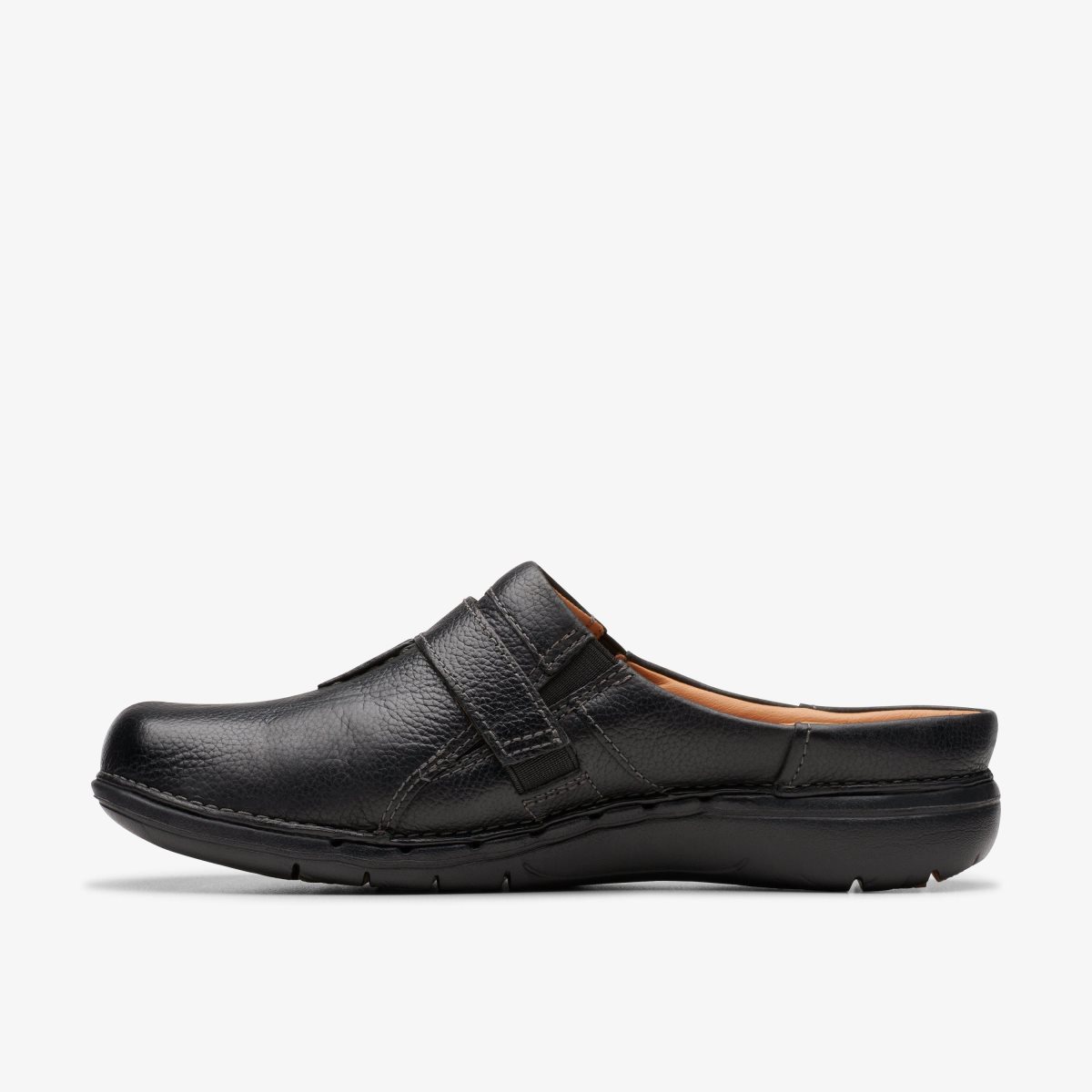 Clarks Un Loop Ease Black Leather Træsko Dame Sort | WBLPF-1263