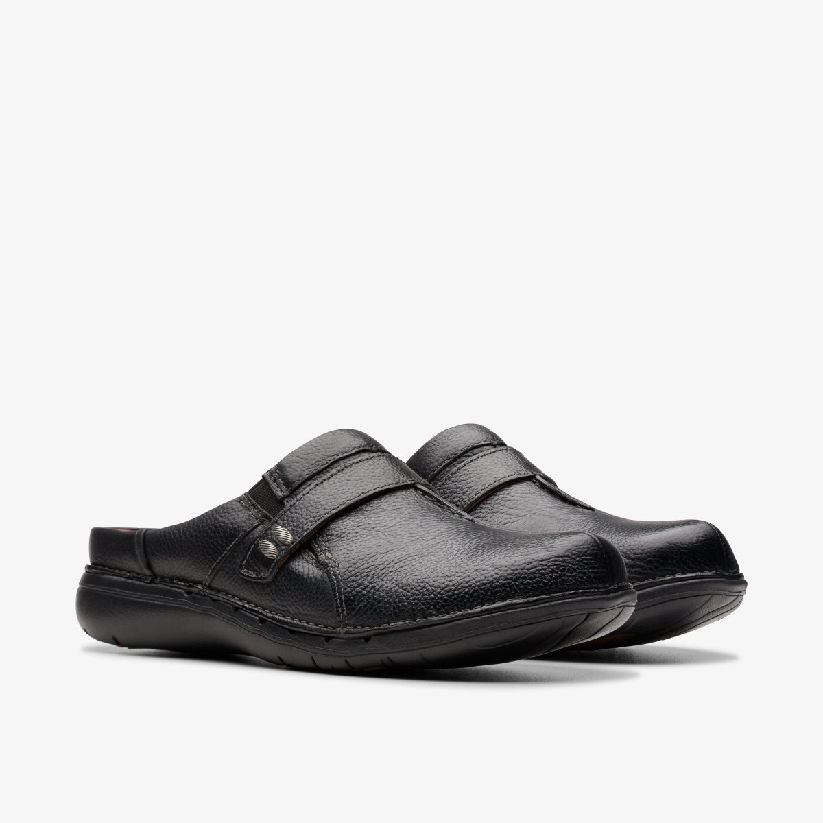 Clarks Un Loop Ease Black Leather Træsko Dame Sort | WBLPF-1263