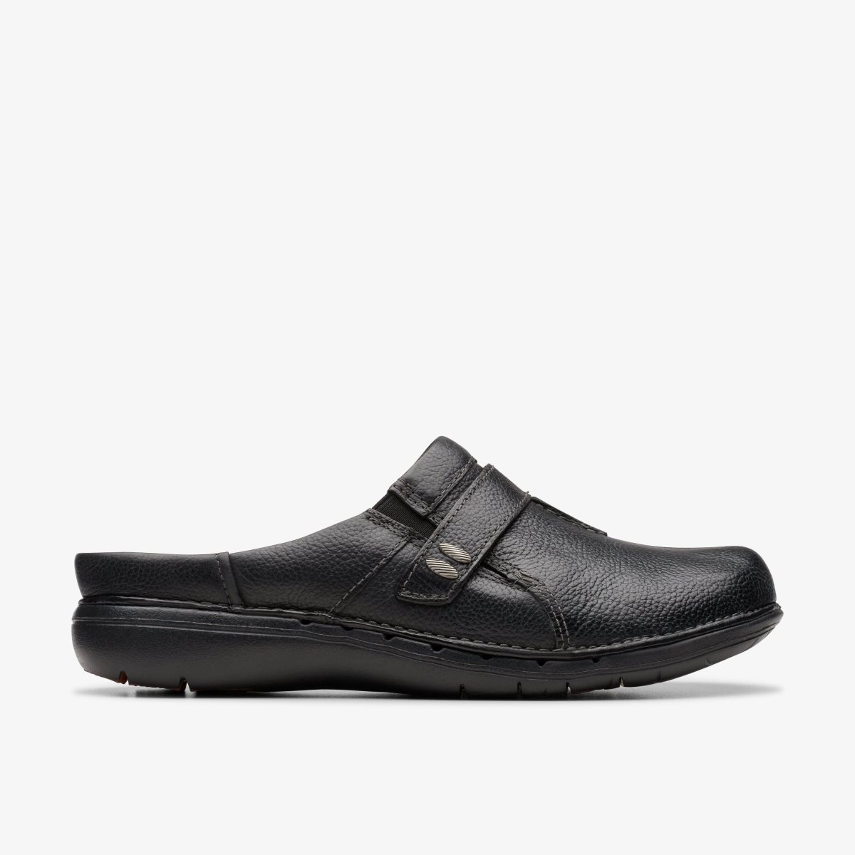 Clarks Un Loop Ease Black Leather Træsko Dame Sort | WBLPF-1263