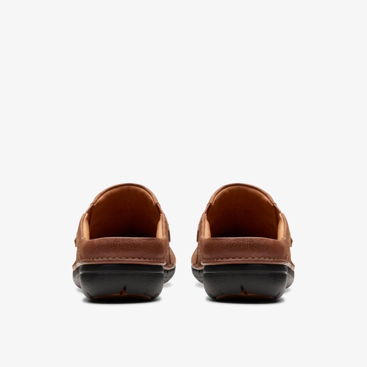 Clarks Un Loop Ease Dark Tan Leather Træsko Dame Mørkebrune | DQVNY-1795