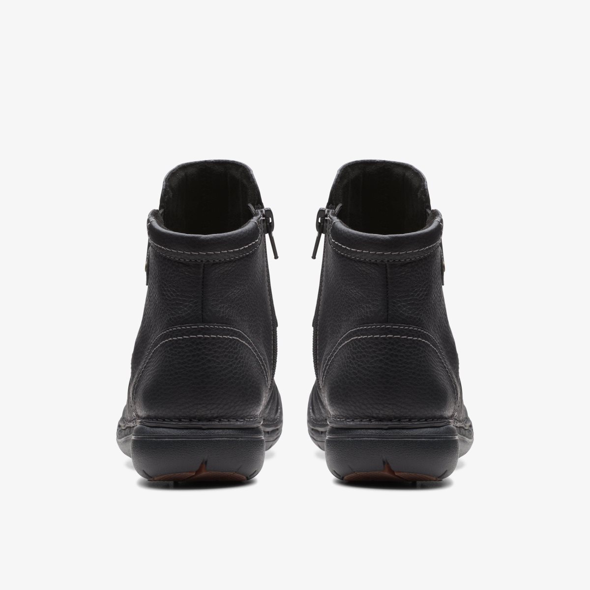 Clarks Un Loop Top Black Leather Støvler Dame Sort | VKXRE-7690