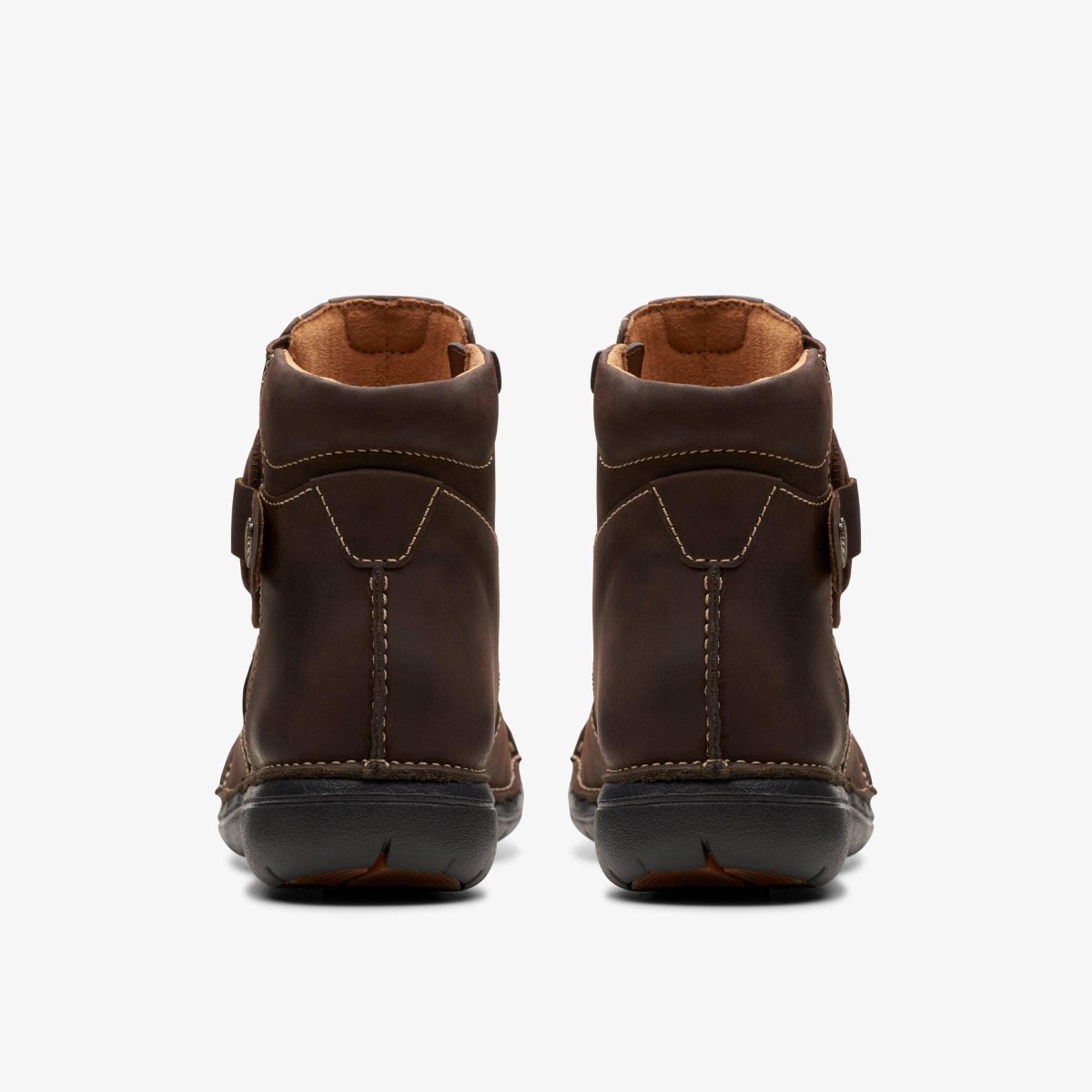 Clarks Un Loop Up Dark Brown Leather Støvler Dame Mørkebrune | HZUYR-3918