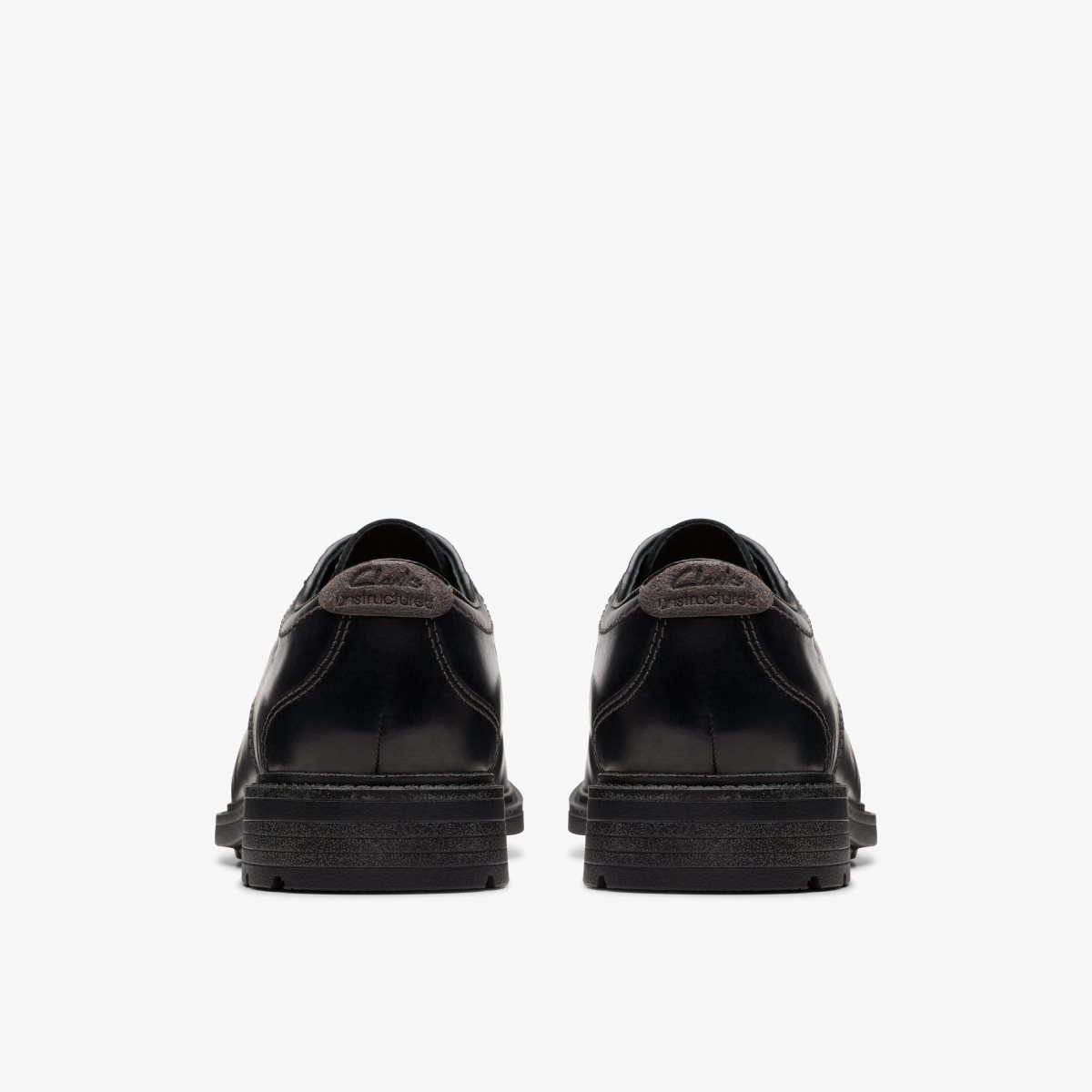 Clarks Un Shire Low Black Leather Pæne Sko Herre Sort | MXHSI-1389