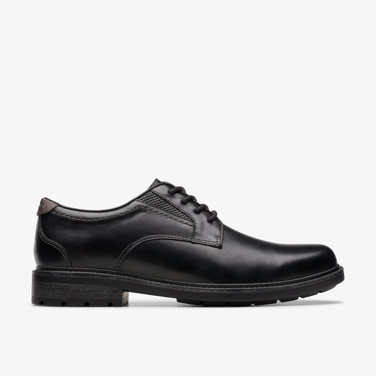 Clarks Un Shire Low Black Leather Pæne Sko Herre Sort | MXHSI-1389