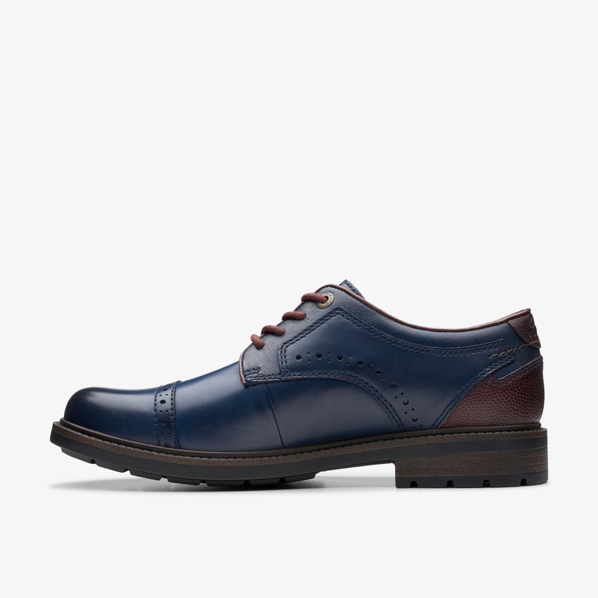 Clarks Un Shire Vibe Navy Combination Pæne Sko Herre Mørkeblå | OACUG-3896