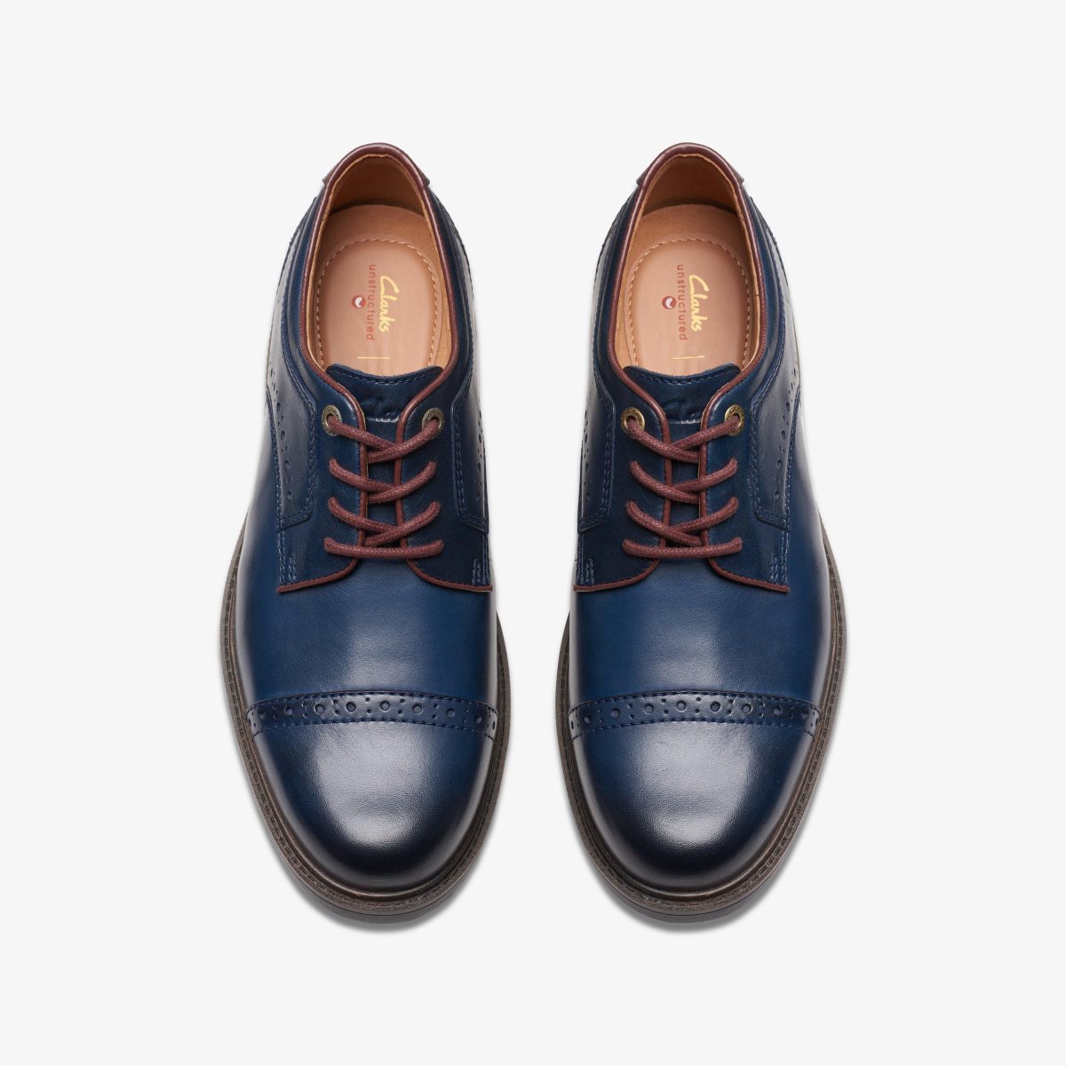 Clarks Un Shire Vibe Navy Combination Pæne Sko Herre Mørkeblå | OACUG-3896