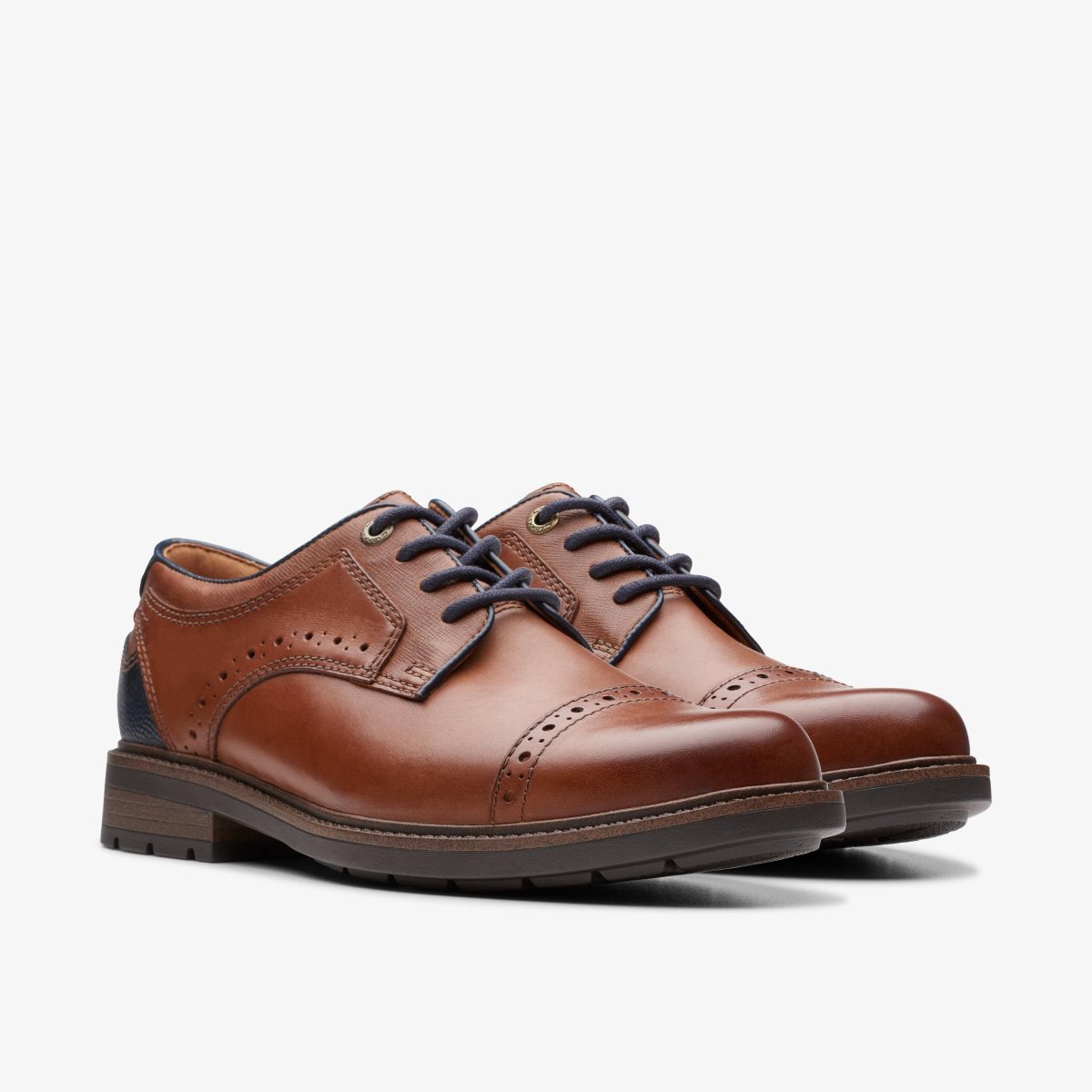 Clarks Un Shire Vibe Tan Combination Pæne Sko Herre Brune | GNSMV-1697