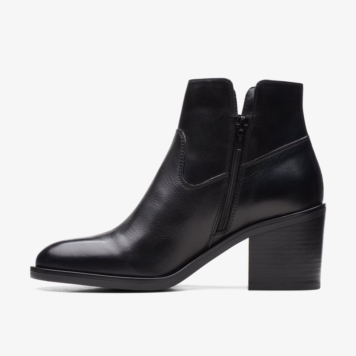 Clarks Valvestino Lo Black Leather Støvler Dame Sort | ZVGDS-4679