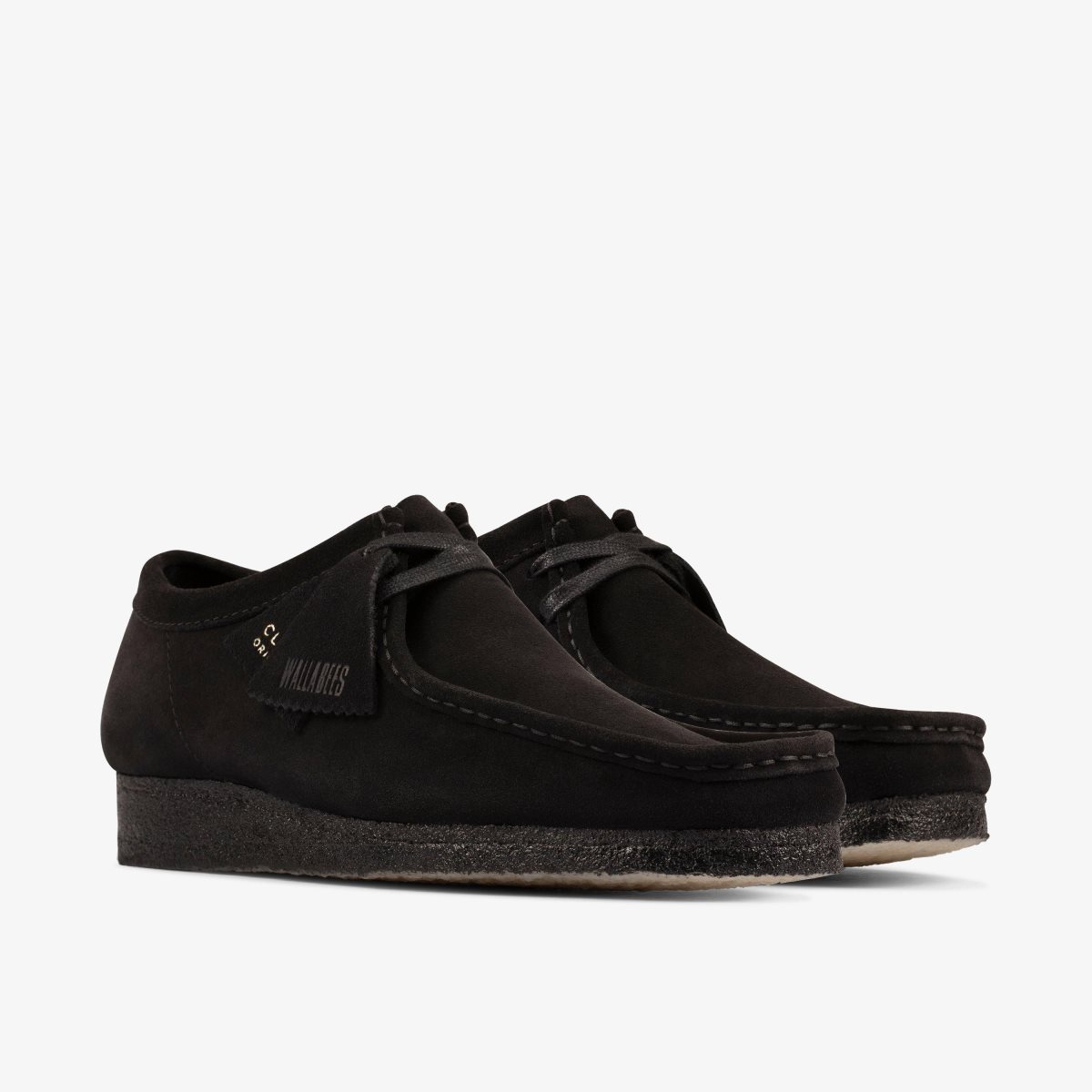 Clarks Wallabee Black Suede Wallabees Herre undefined | EXWBO-1059