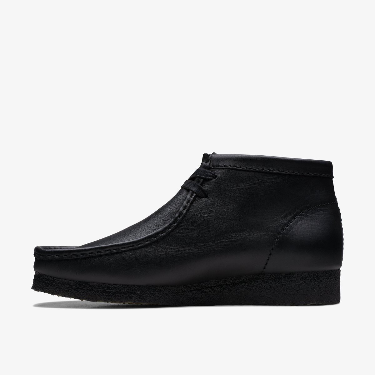 Clarks Wallabee Boot Black Leather Wallabees Herre Sort | TENRL-8724