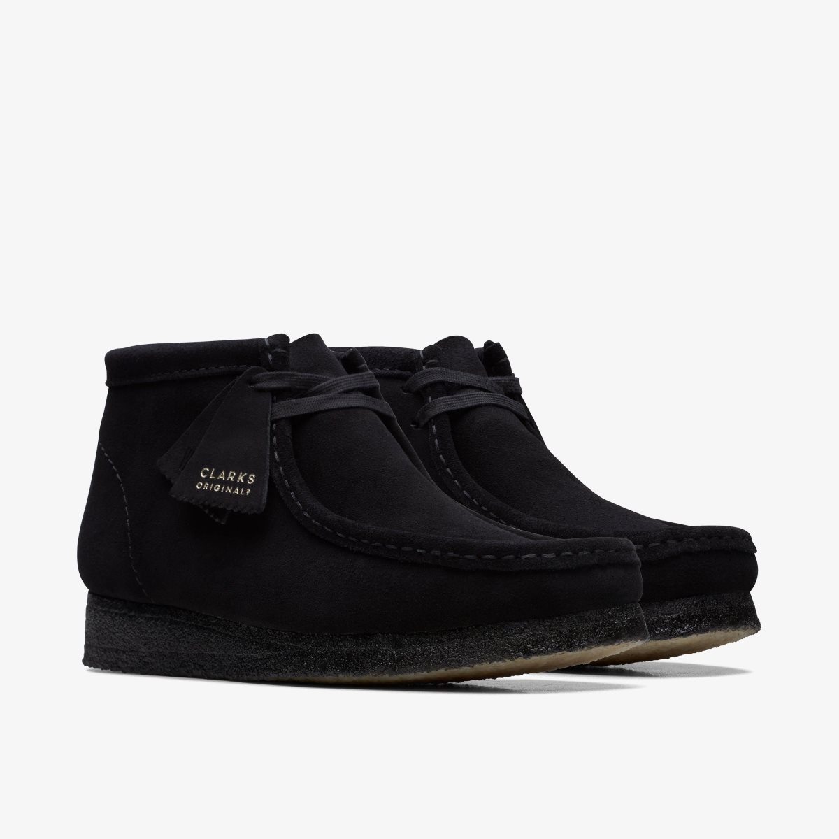 Clarks Wallabee Boot Black Suede Wallabees Herre Sort | VAFWK-4138