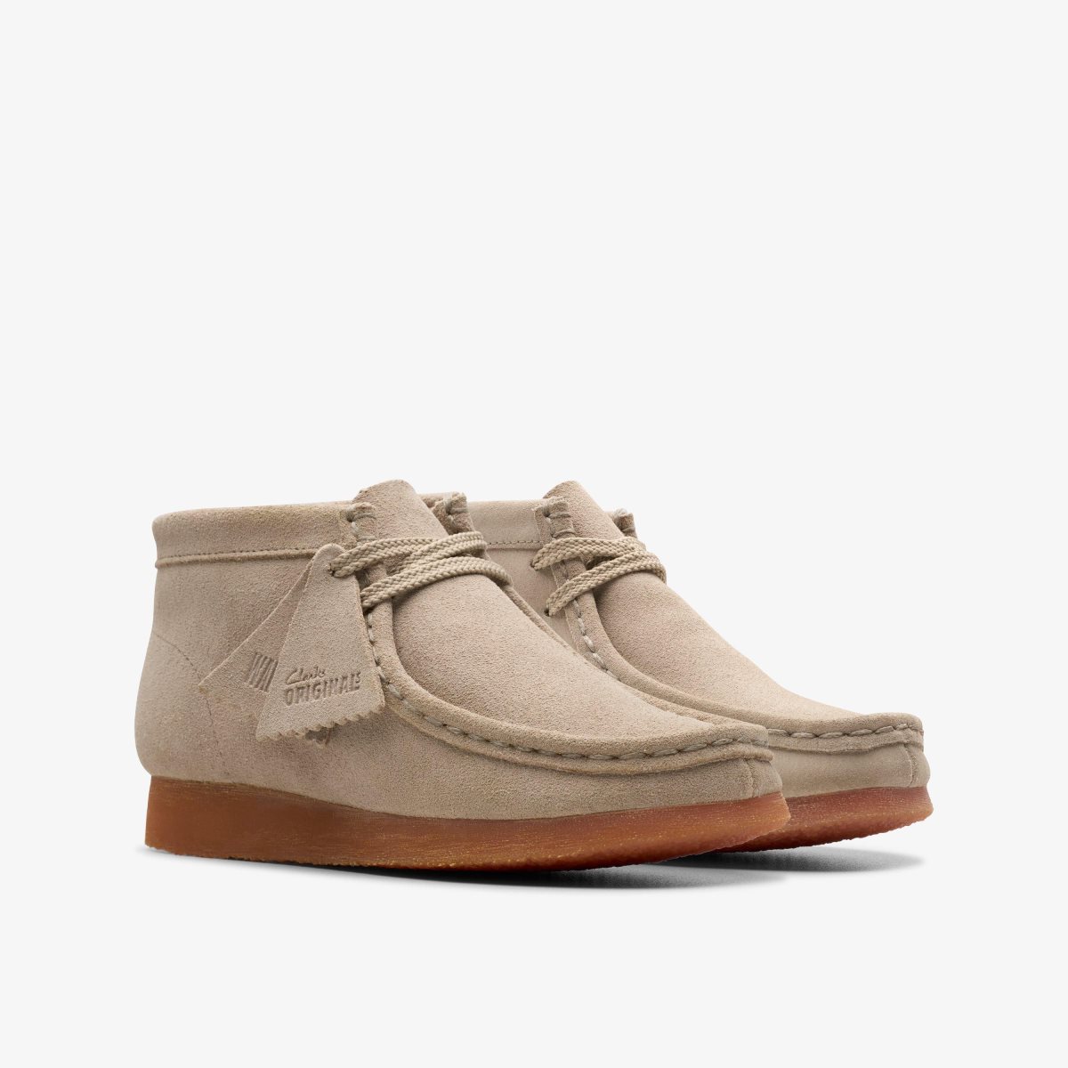 Clarks Wallabee Boot Older Sand Originale Sko Børn Brune | TZMVI-3768