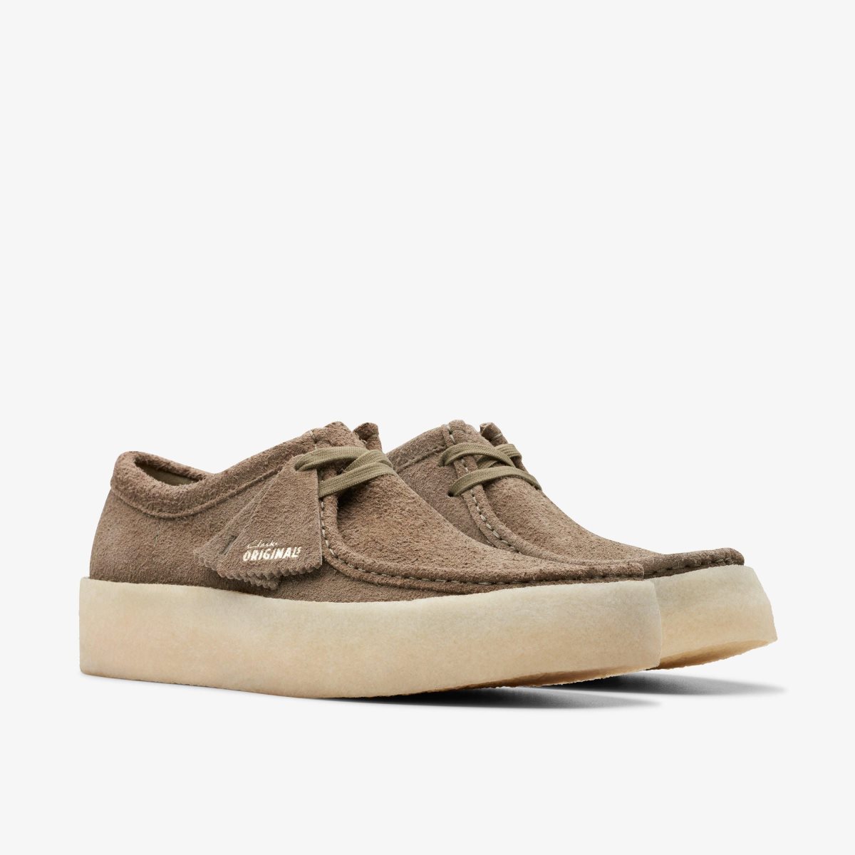 Clarks Wallabee Cup Pale Khaki Suede Wallabees Herre Khaki | HVSFE-3964