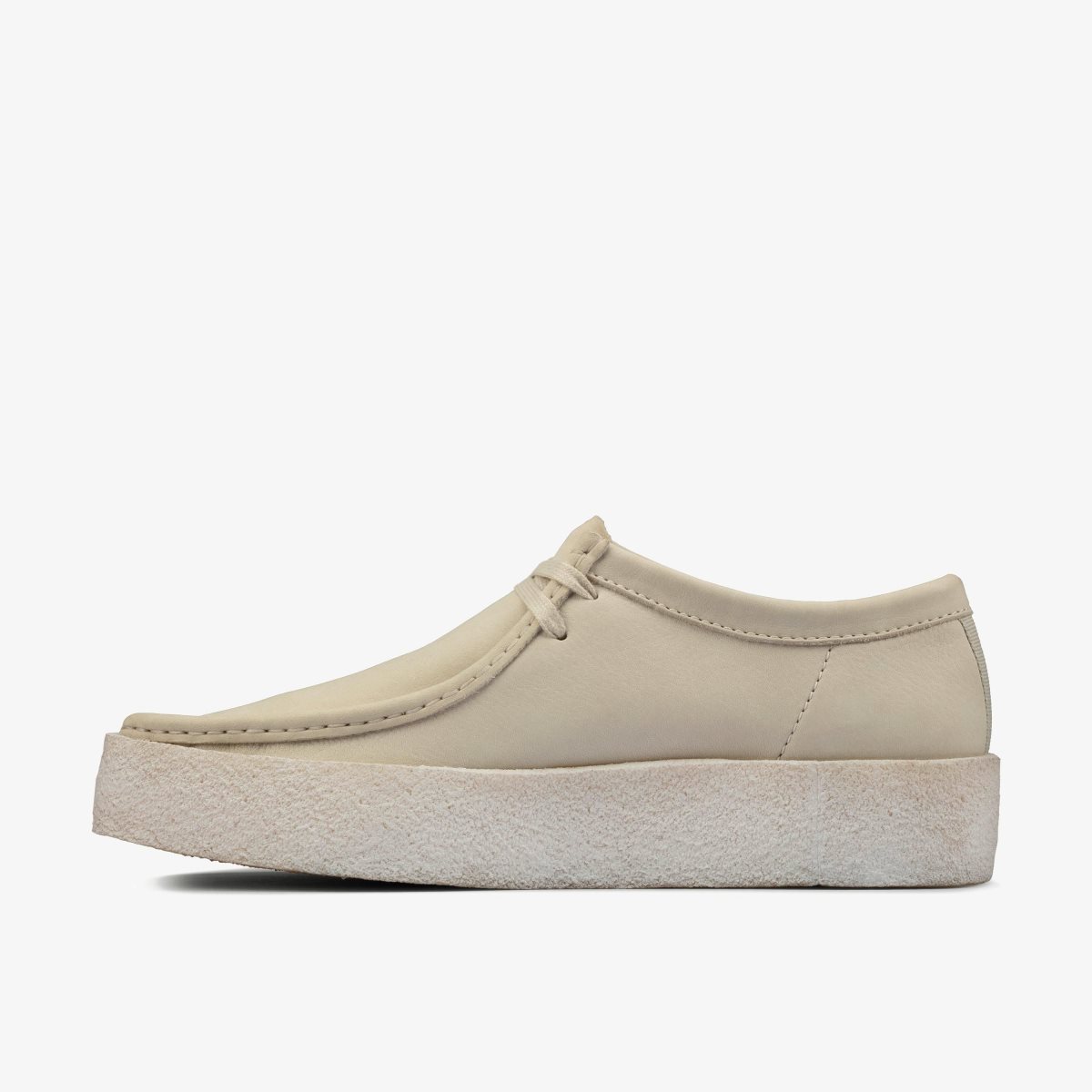 Clarks Wallabee Cup White Nubuck Wallabees Herre Hvide | SDBAF-8265