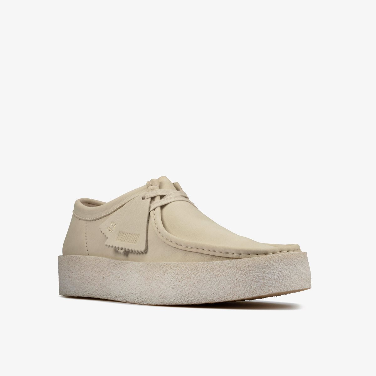 Clarks Wallabee Cup White Nubuck Wallabees Herre Hvide | SDBAF-8265