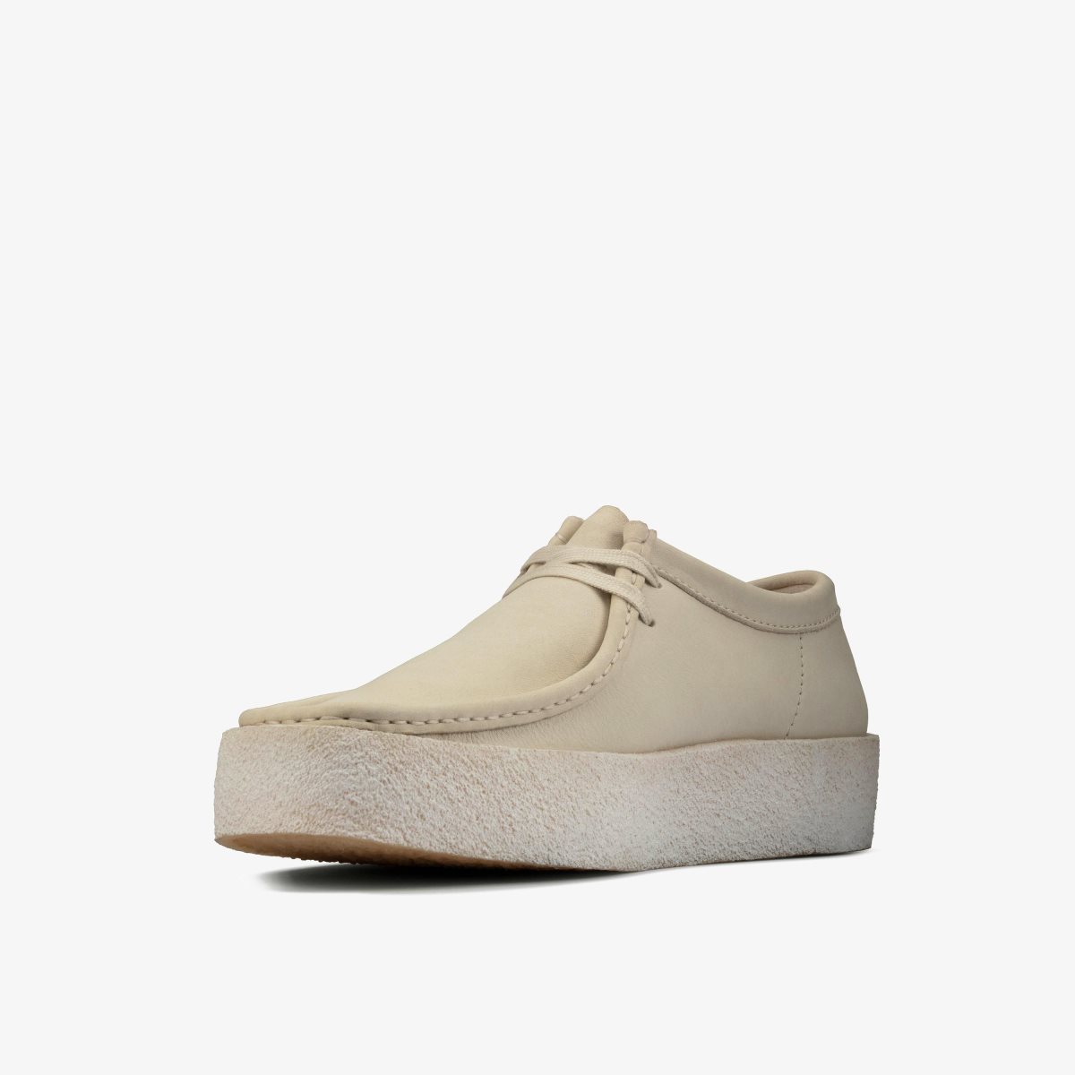 Clarks Wallabee Cup White Nubuck Wallabees Herre Hvide | SDBAF-8265