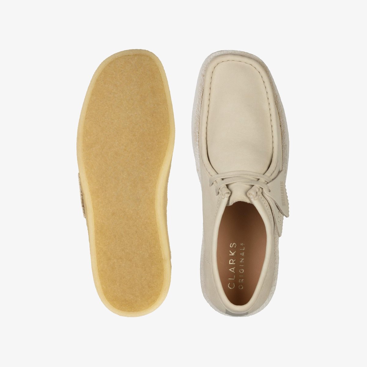 Clarks Wallabee Cup White Nubuck Wallabees Herre Hvide | SDBAF-8265