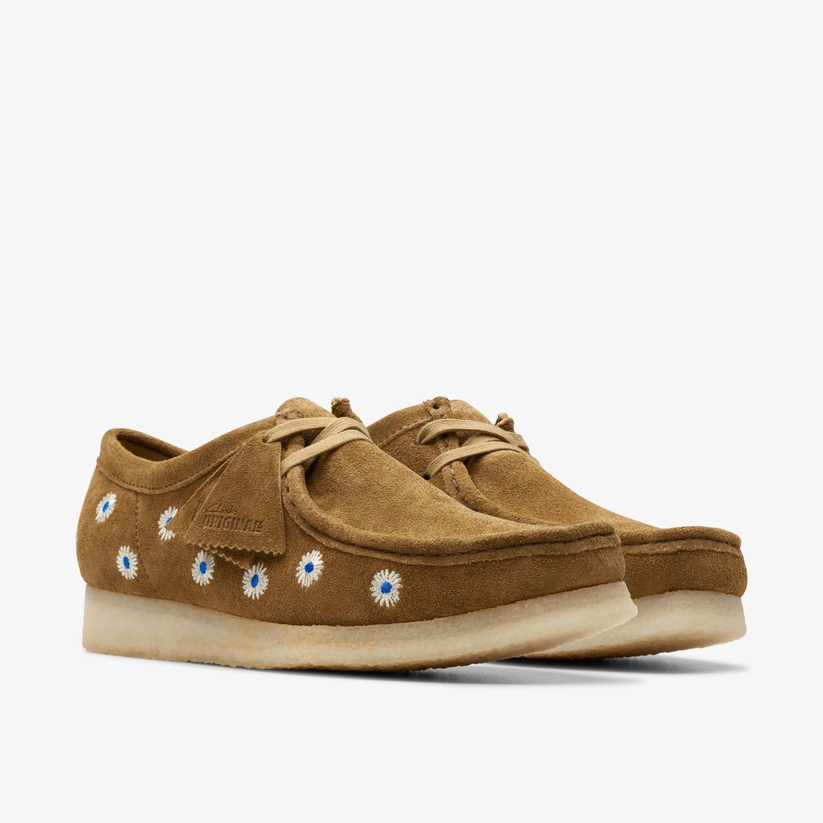 Clarks Wallabee Dark Olive Embroidery Wallabees Herre Mørkeolivengrøn | RUZXT-5237