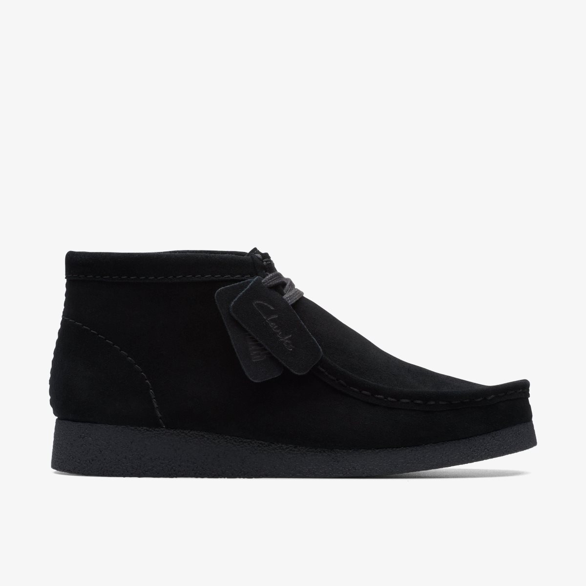 Clarks Wallabee EVO Boot Black Suede Støvler Herre Sort | HFYKX-2563