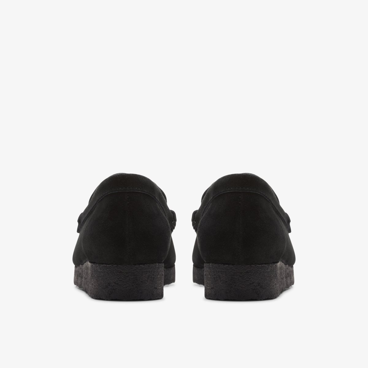 Clarks Wallabee Loafer Black Suede Slip Ons Dame Sort | IBYAH-5948