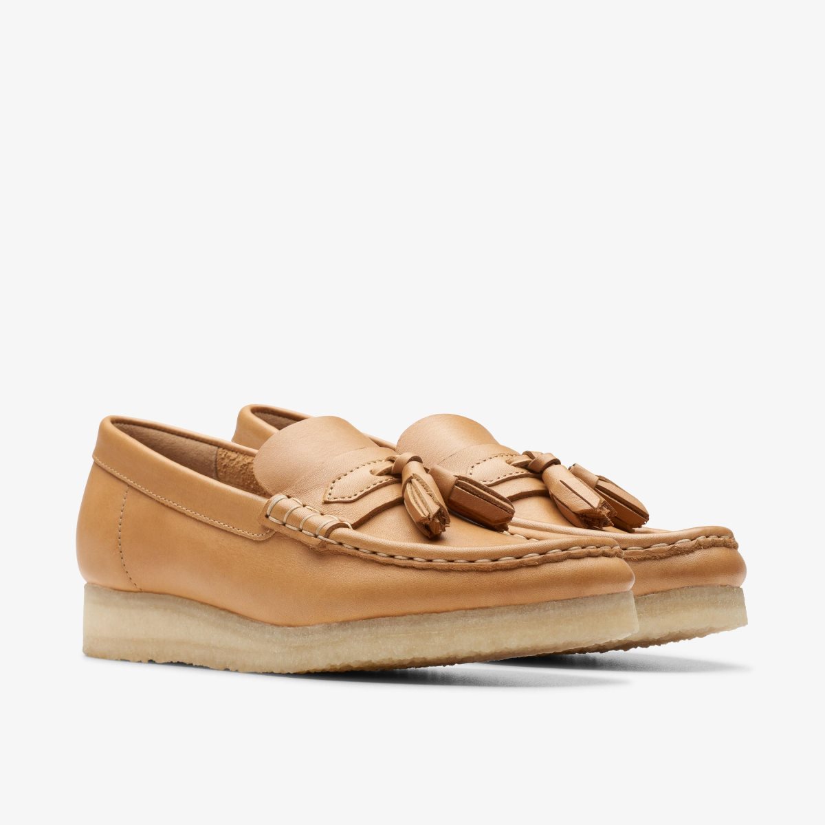 Clarks Wallabee Loafer Mid Tan Leather Slip Ons Dame Brune | UGLKH-0295