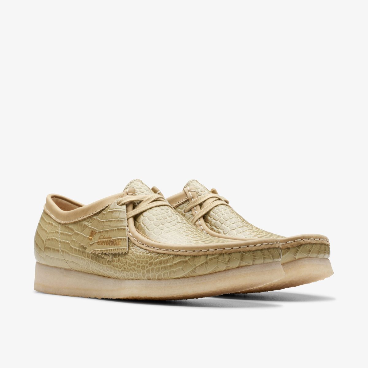 Clarks Wallabee Maple Crocodile Wallabees Herre Maple Crocodile | FPMOB-2951