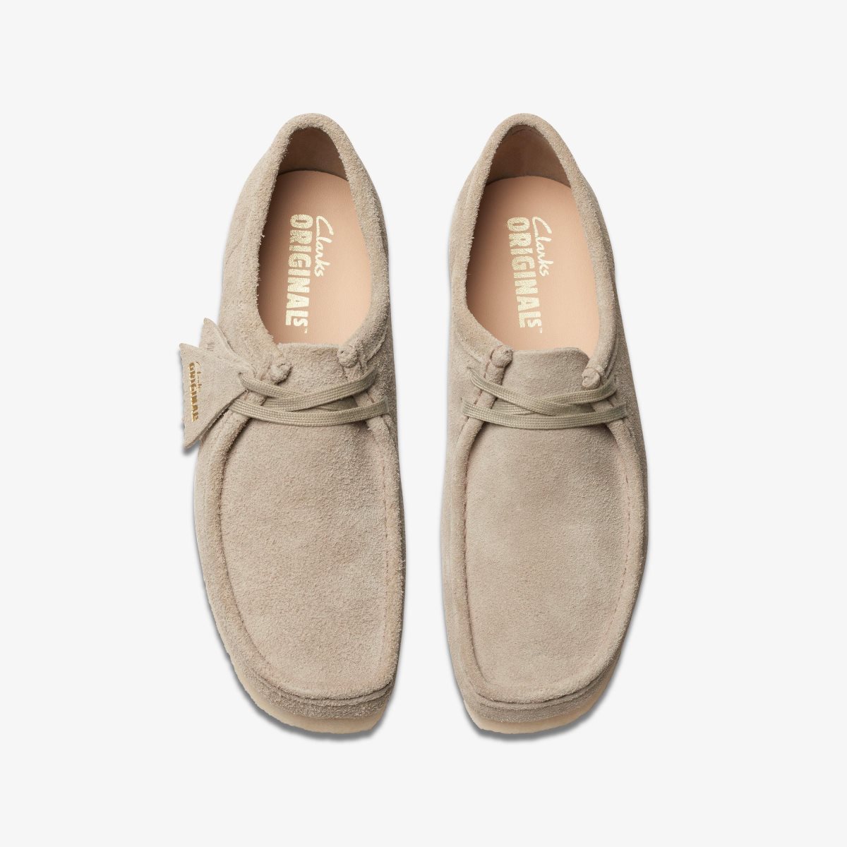 Clarks Wallabee Pale Grey Suede Wallabees Herre Grå | EAZIR-1345