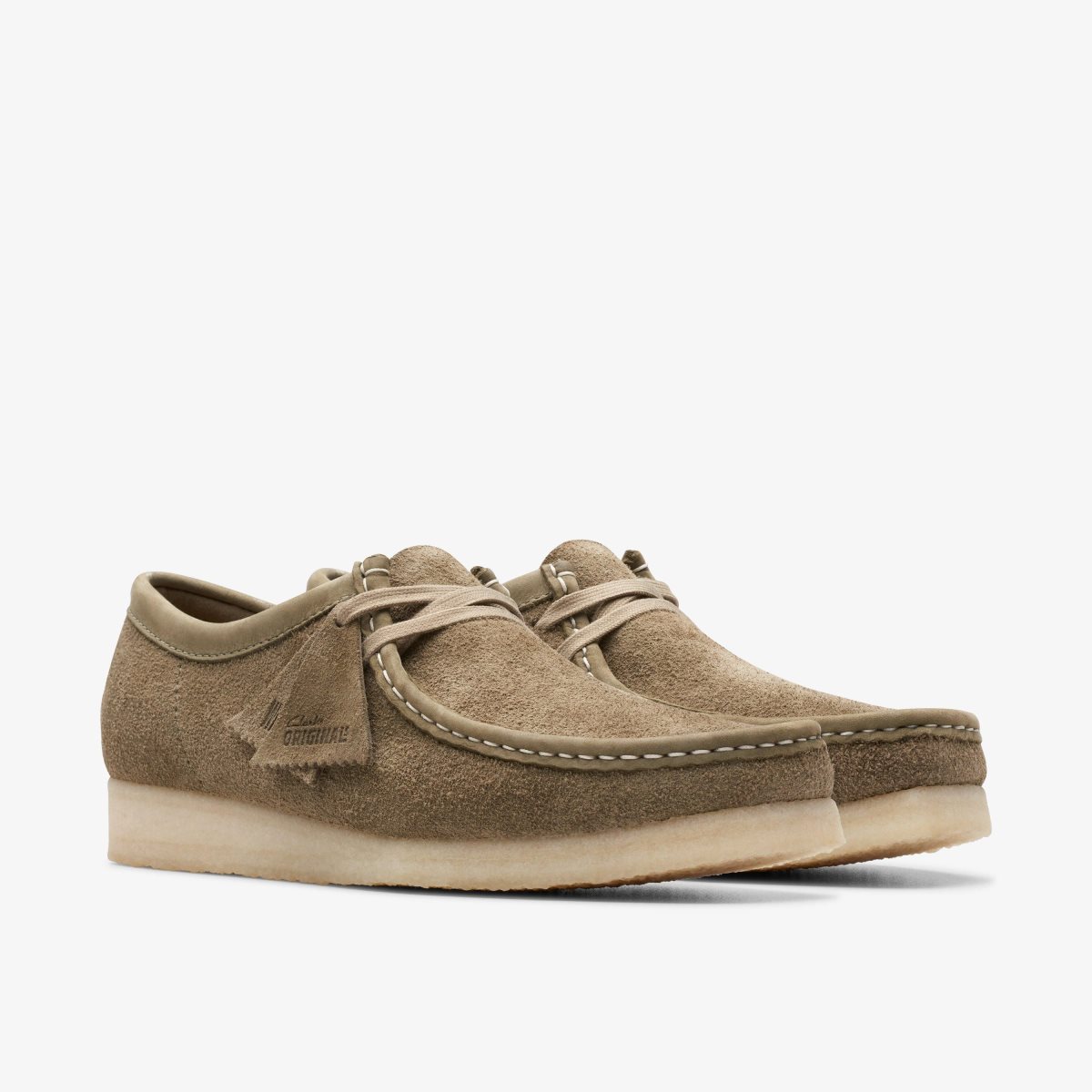 Clarks Wallabee Pale Khaki Suede Wallabees Herre Khaki | VOZWT-7865